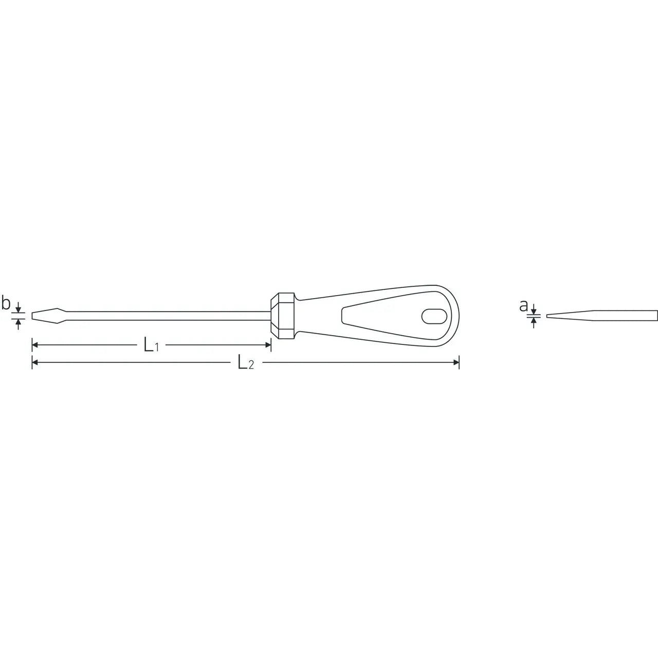 Stahlwille 3K Drall Slotted Screwdriver, 2 x 12 x 250mm - ST 48202100 Stahlwille