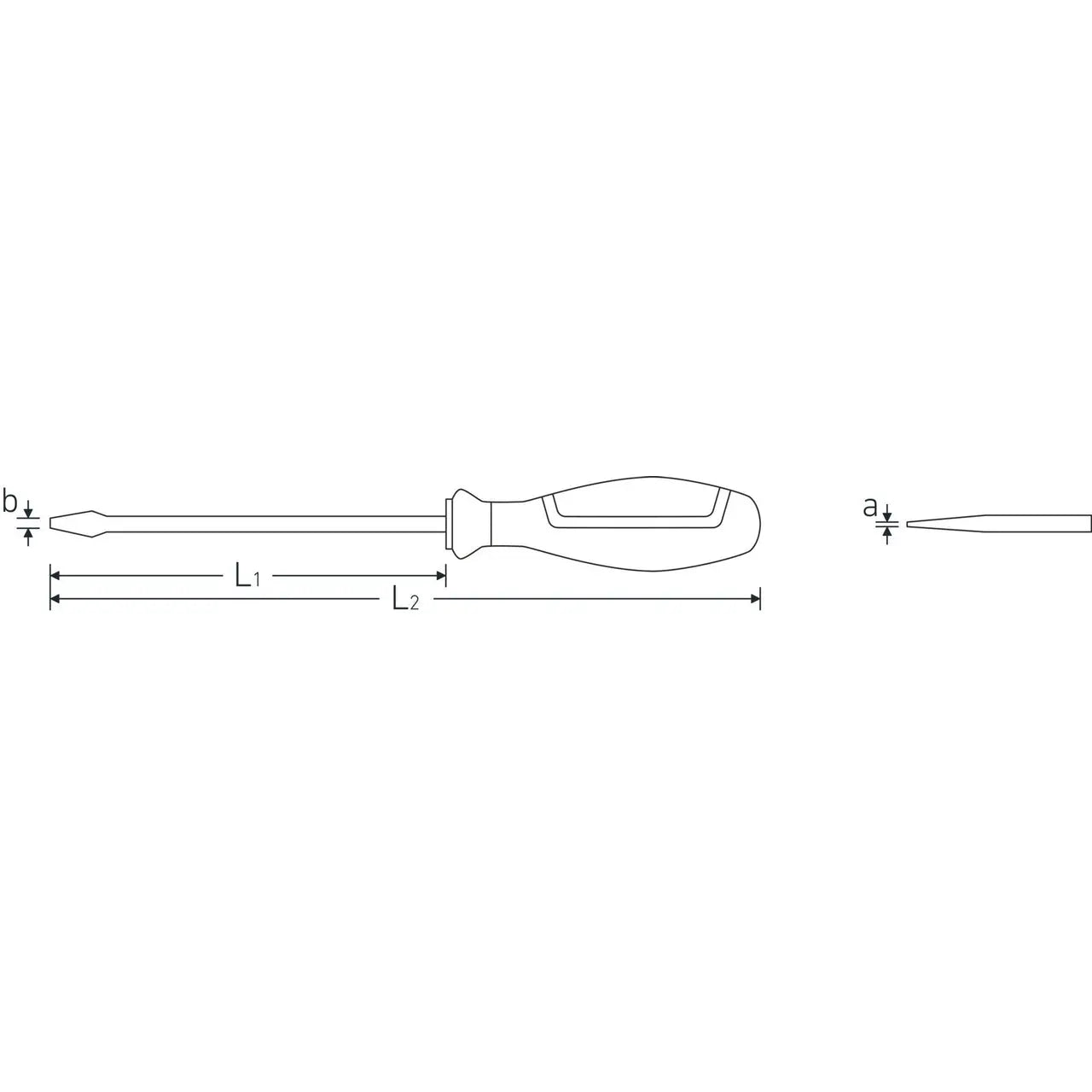 Stahlwille 3C Drall Slotted Screwdriver, 0.8 x 4 x 300mm - ST 73013001 Stahlwille