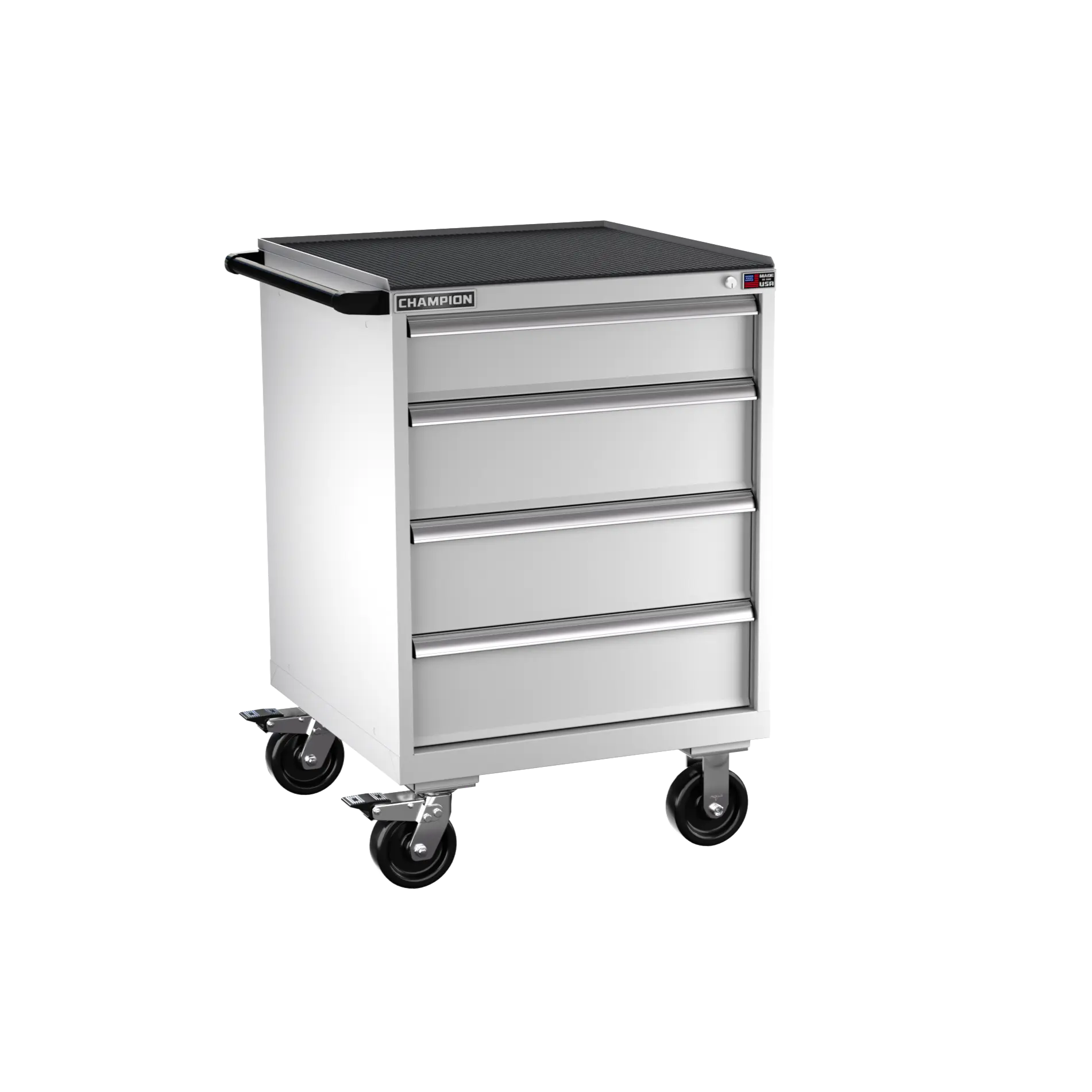 Champion Tool 4-Drawer Metal Mobile Modular Storage Cabinet without Compartments, 28-1/4 W x 42-1/4 H x 28-1/2 D in - CM SW1500-0401IL-MB8-RT Champion Tool Storage