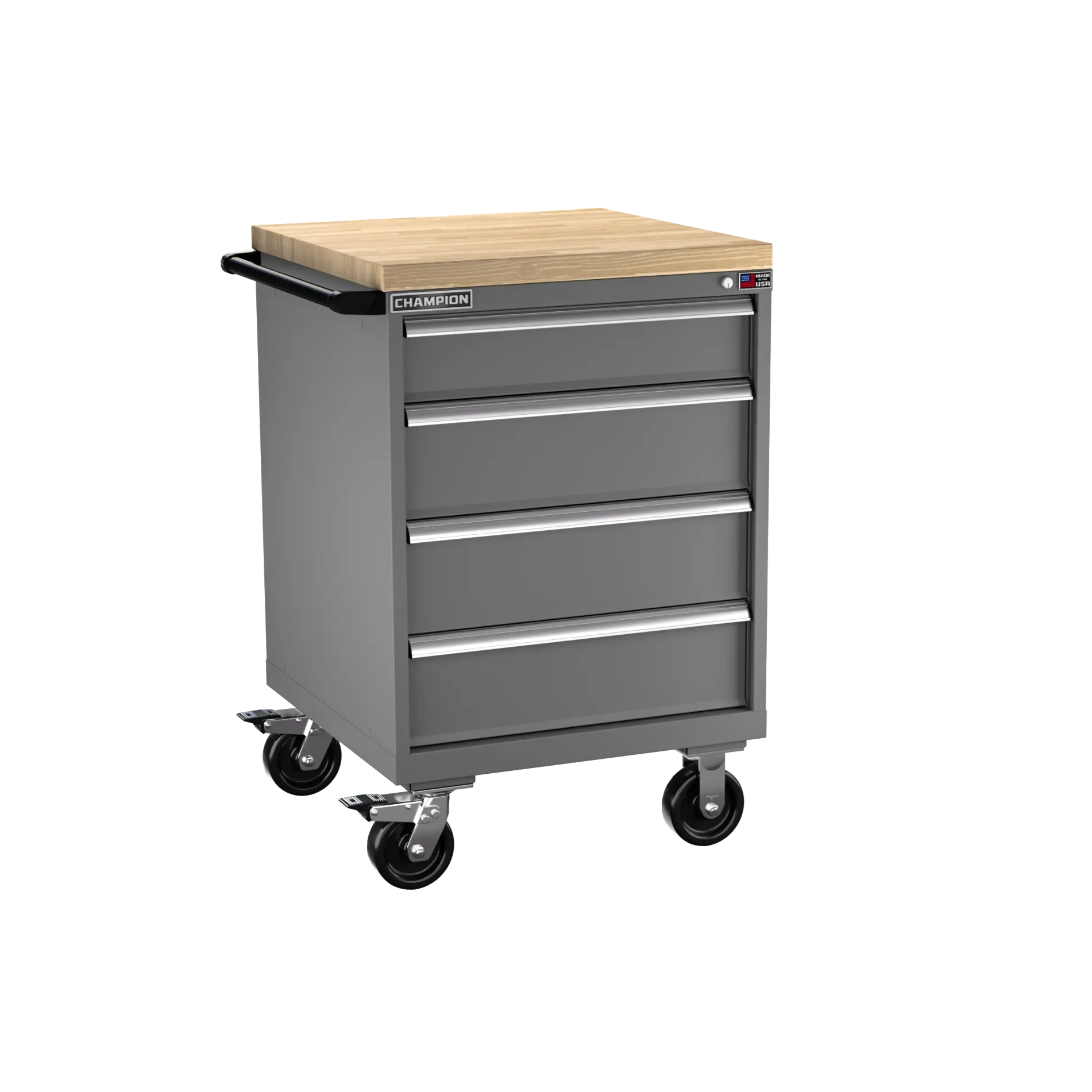 Champion Tool 4-Drawer Metal Mobile Modular Storage Cabinet with 29 Compartments, 28-1/4 W x 43-1/4 H x 28-1/2 D in - CM SW1500-0401ILC-MB8-BBT Champion Tool Storage