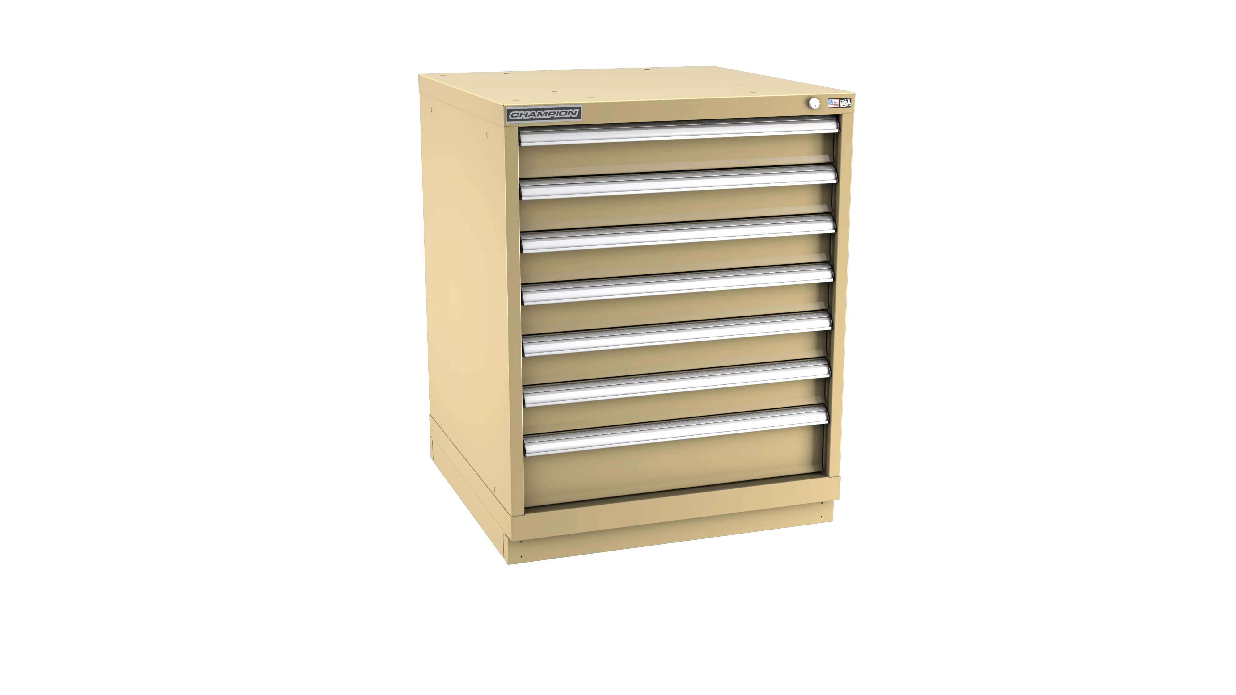 Champion Tool 7-Drawer Metal Modular Storage Cabinet with 73 Internal Compartments, 28-1/4 W x 35-7/8 H x 28-1/2 D in - CM SW1500-0701-ILC-FTB Champion Tool Storage
