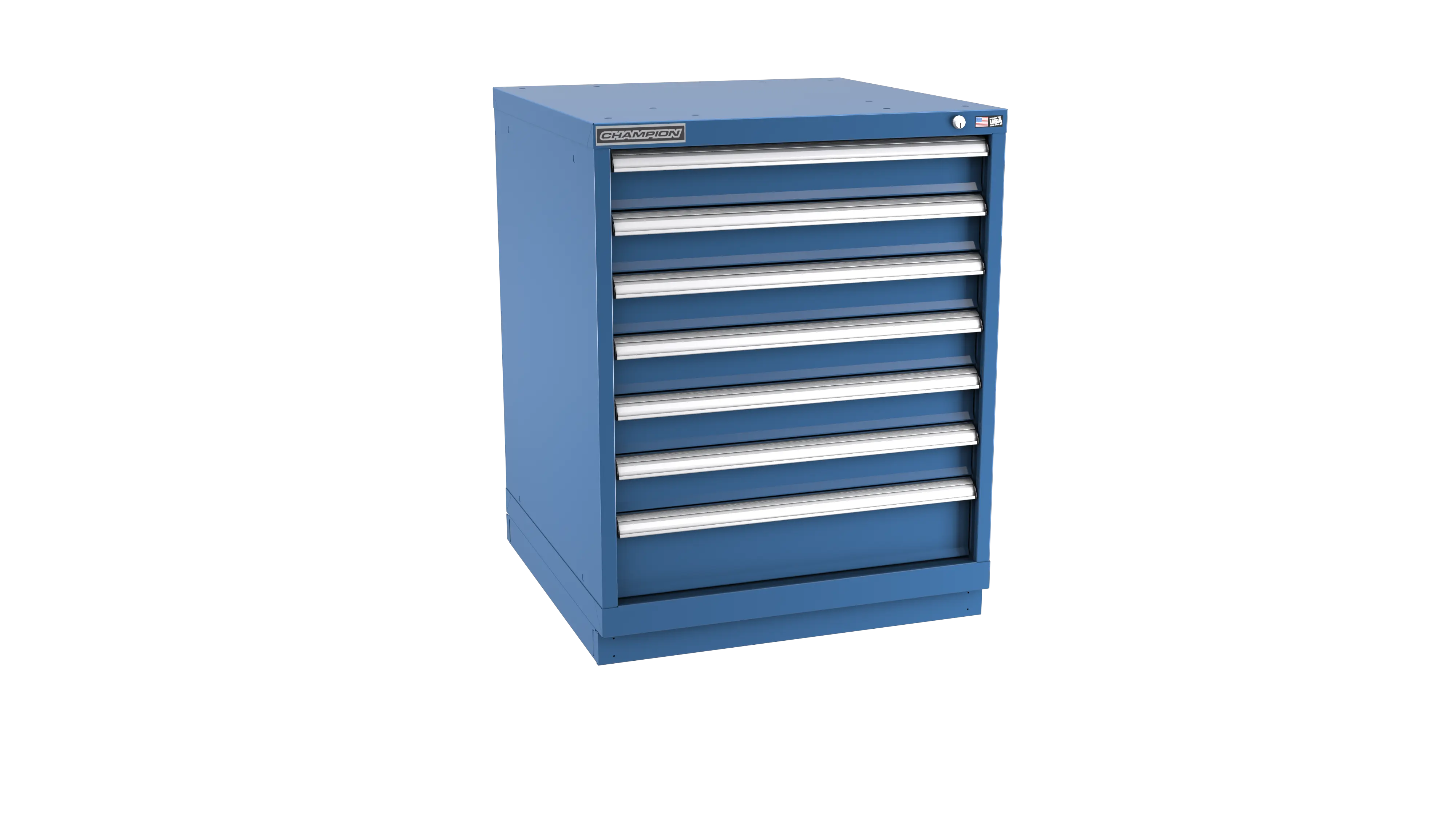 Champion Tool 7-Drawer Metal Modular Storage Cabinet with 73 Internal Compartments, 28-1/4 W x 35-7/8 H x 28-1/2 D in - CM SW1500-0701-ILC-FTB Champion Tool Storage