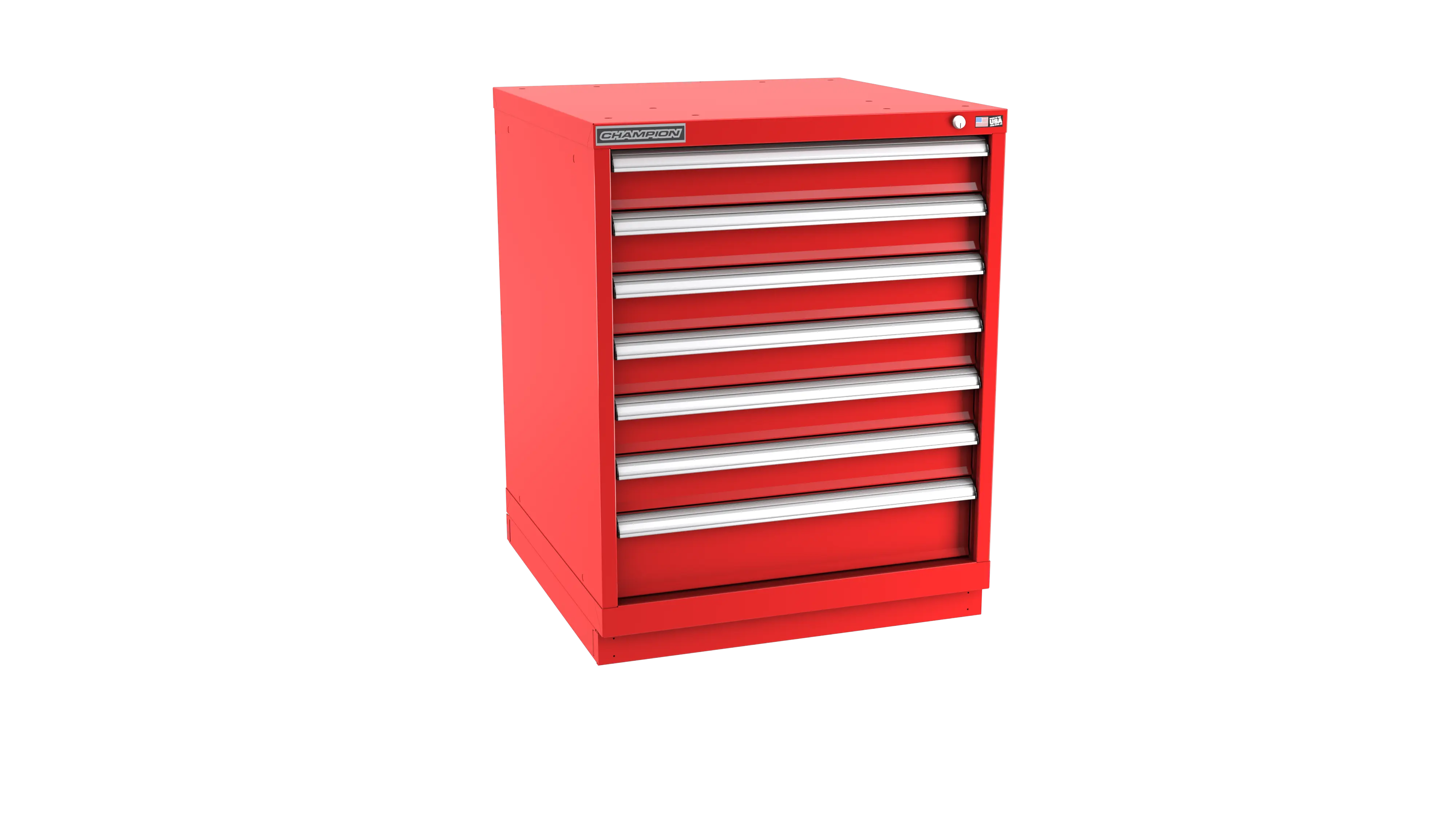Champion Tool 7-Drawer Metal Modular Storage Cabinet with 73 Internal Compartments, 28-1/4 W x 35-7/8 H x 28-1/2 D in - CM SW1500-0701-ILC-FTB Champion Tool Storage