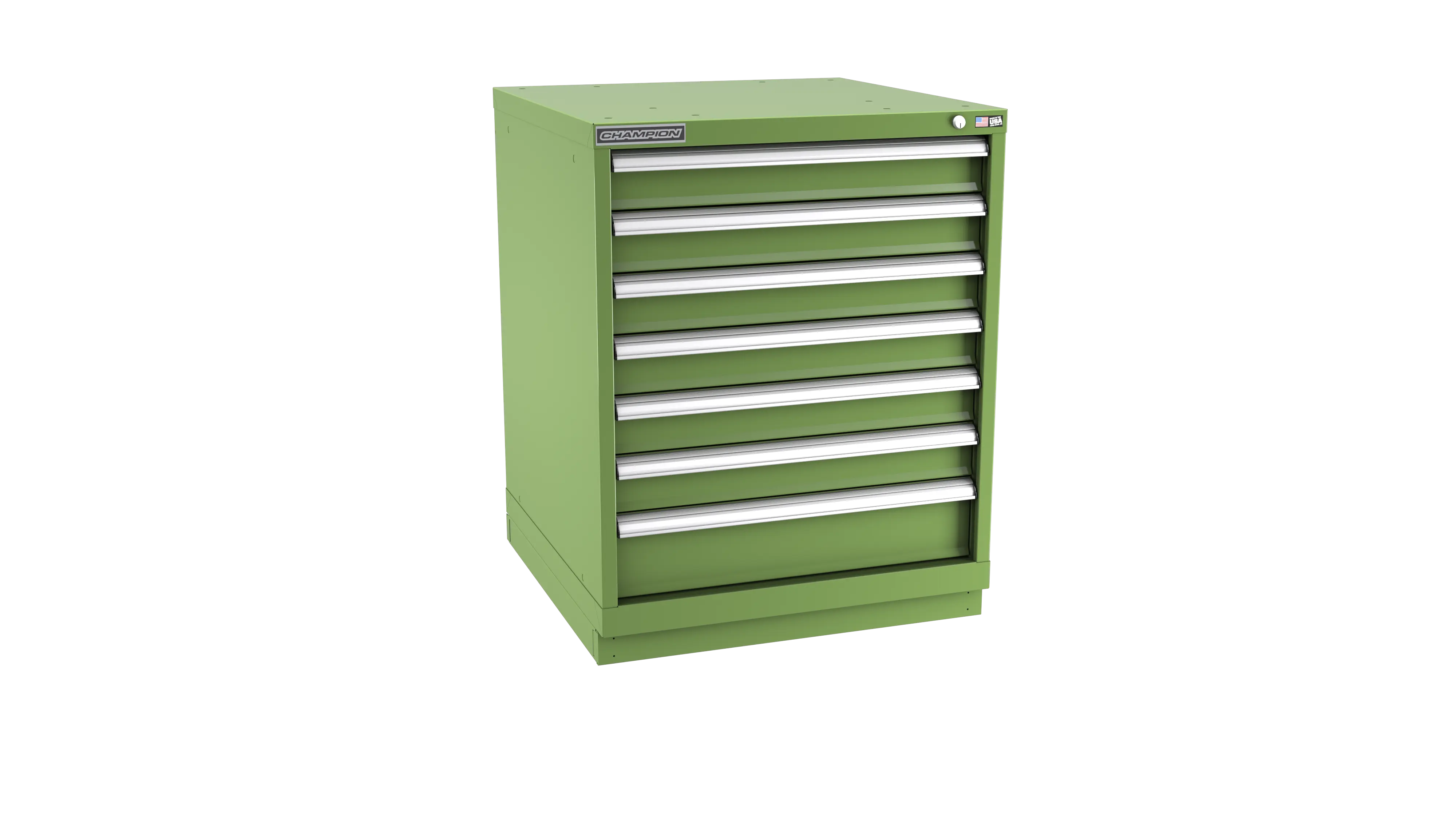 Champion Tool 7-Drawer Metal Modular Storage Cabinet with 73 Internal Compartments, 28-1/4 W x 35-7/8 H x 28-1/2 D in - CM SW1500-0701-ILC-FTB Champion Tool Storage