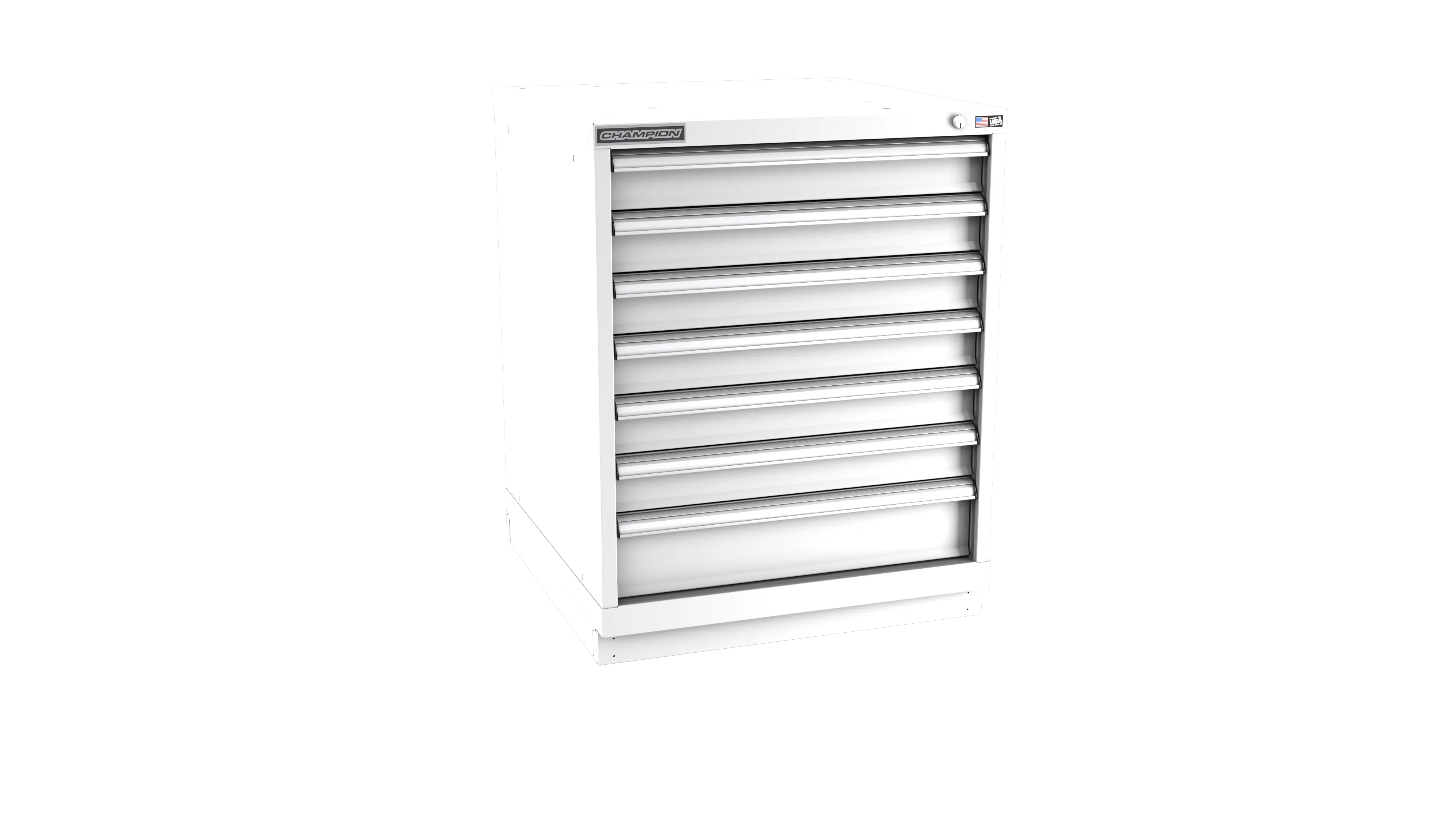 Champion Tool 7-Drawer Metal Modular Storage Cabinet with 73 Internal Compartments, 28-1/4 W x 35-7/8 H x 28-1/2 D in - CM SW1500-0701-ILC-FTB Champion Tool Storage