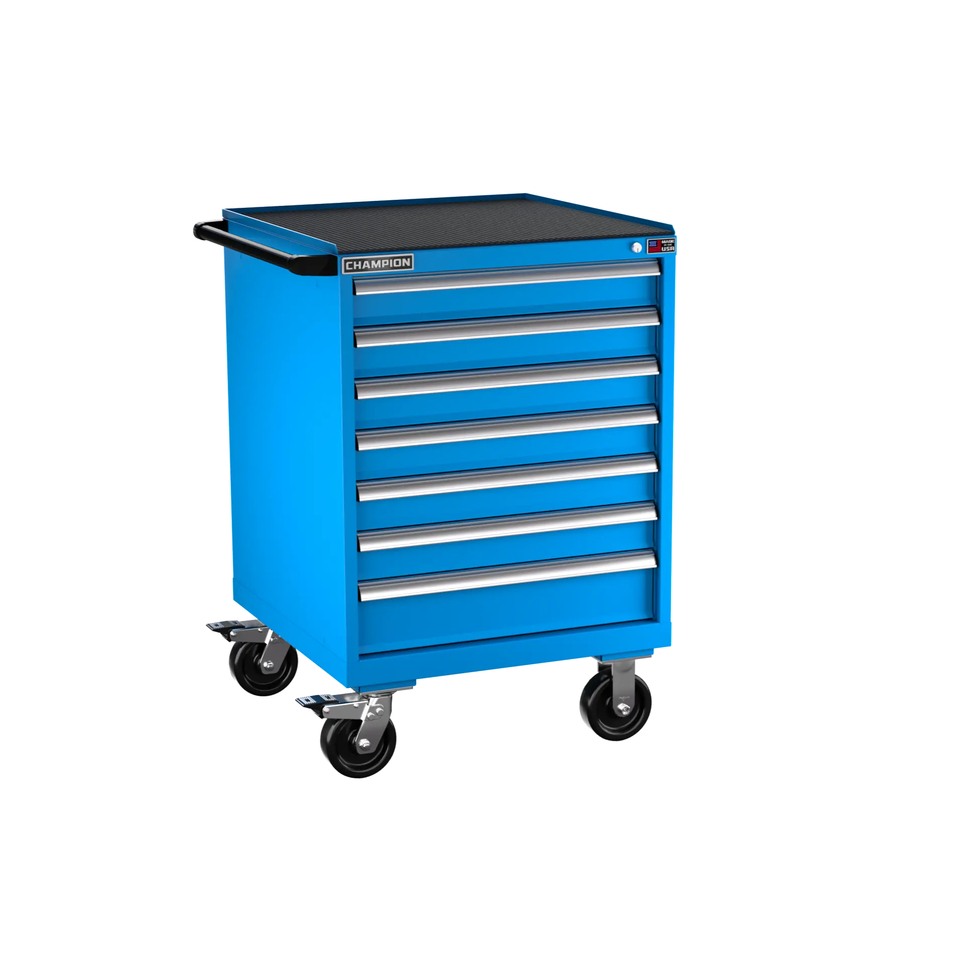 Champion Tool 7-Drawer Metal Mobile Modular Storage Cabinet with 83 Compartments, 28-1/4 W x 42-1/4 H x 28-1/2 D in - CM SW1500-0701ILC-MB8-RT Champion Tool Storage