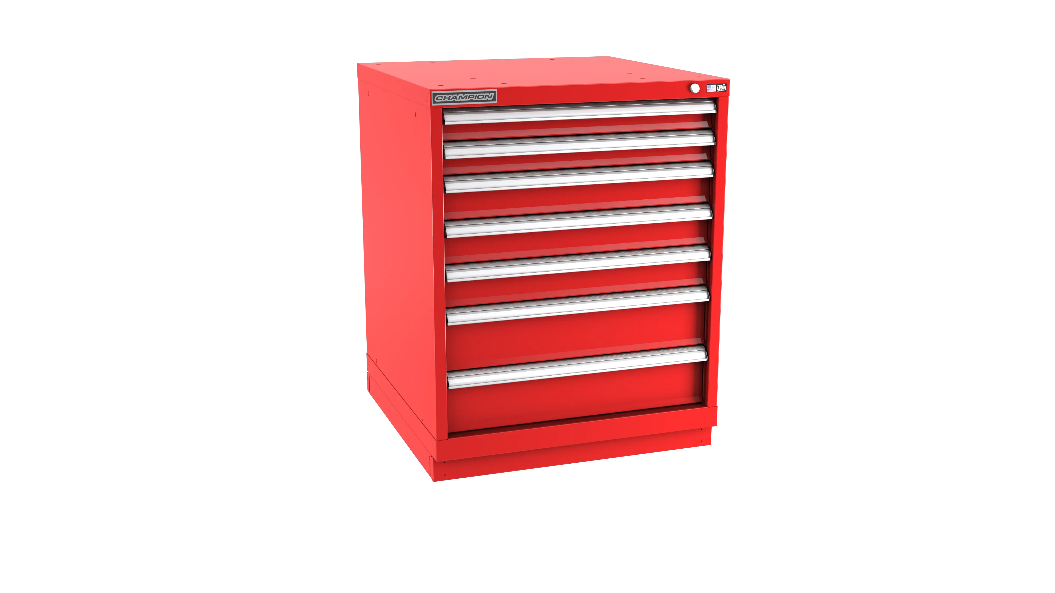 Champion Tool 7-Drawer Metal Modular Storage Cabinet with 114 Internal Compartments, 28-1/4 W x 35-7/8 H x 28-1/2 D in - CM SW1500-0702-ILC-FTB Champion Tool Storage