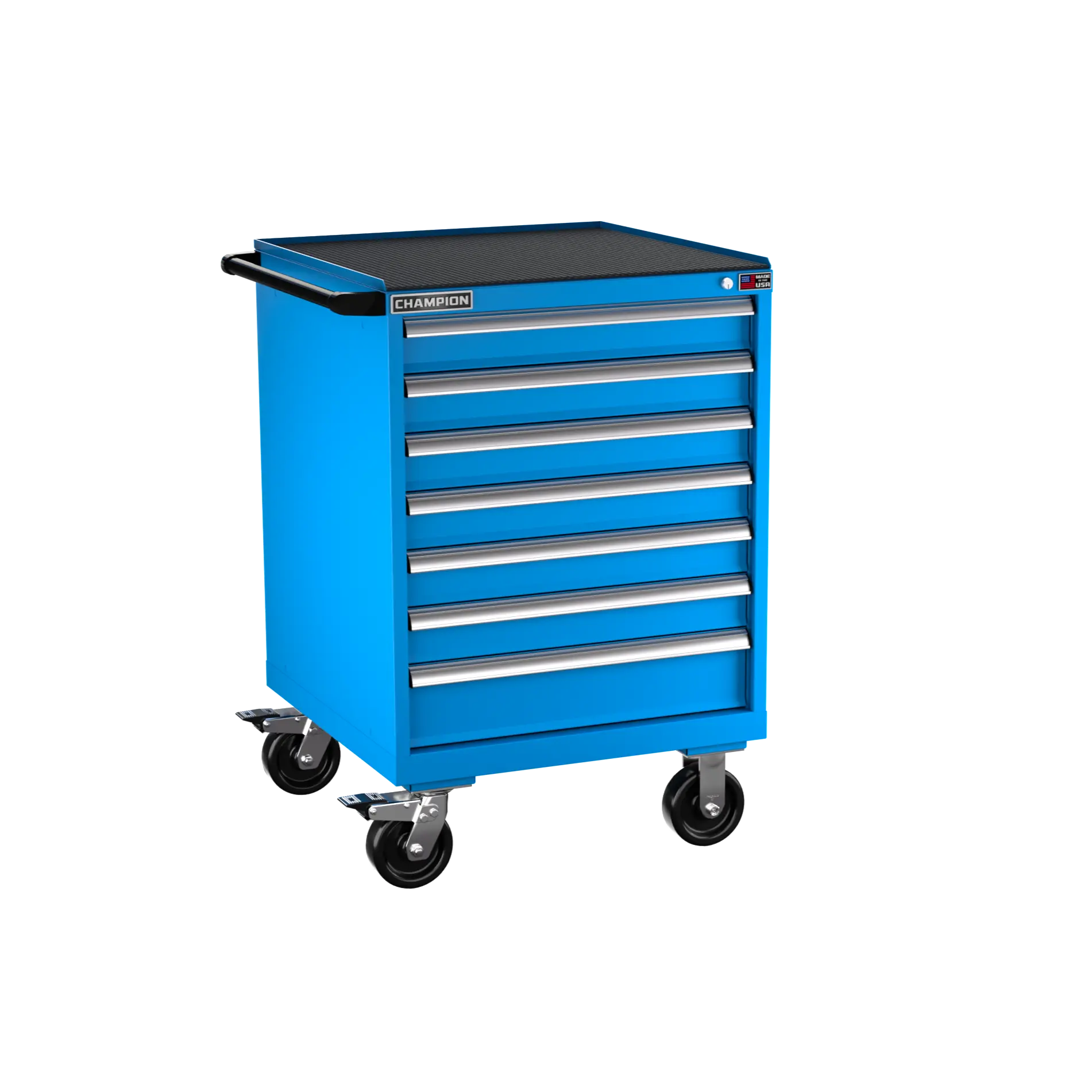 Champion Tool 7-Drawer Metal Mobile Modular Storage Cabinet without Compartments, 28-1/4 W x 42-1/4 H x 28-1/2 D in - CM SW1500-0702IL-MB8-RT Champion Tool Storage
