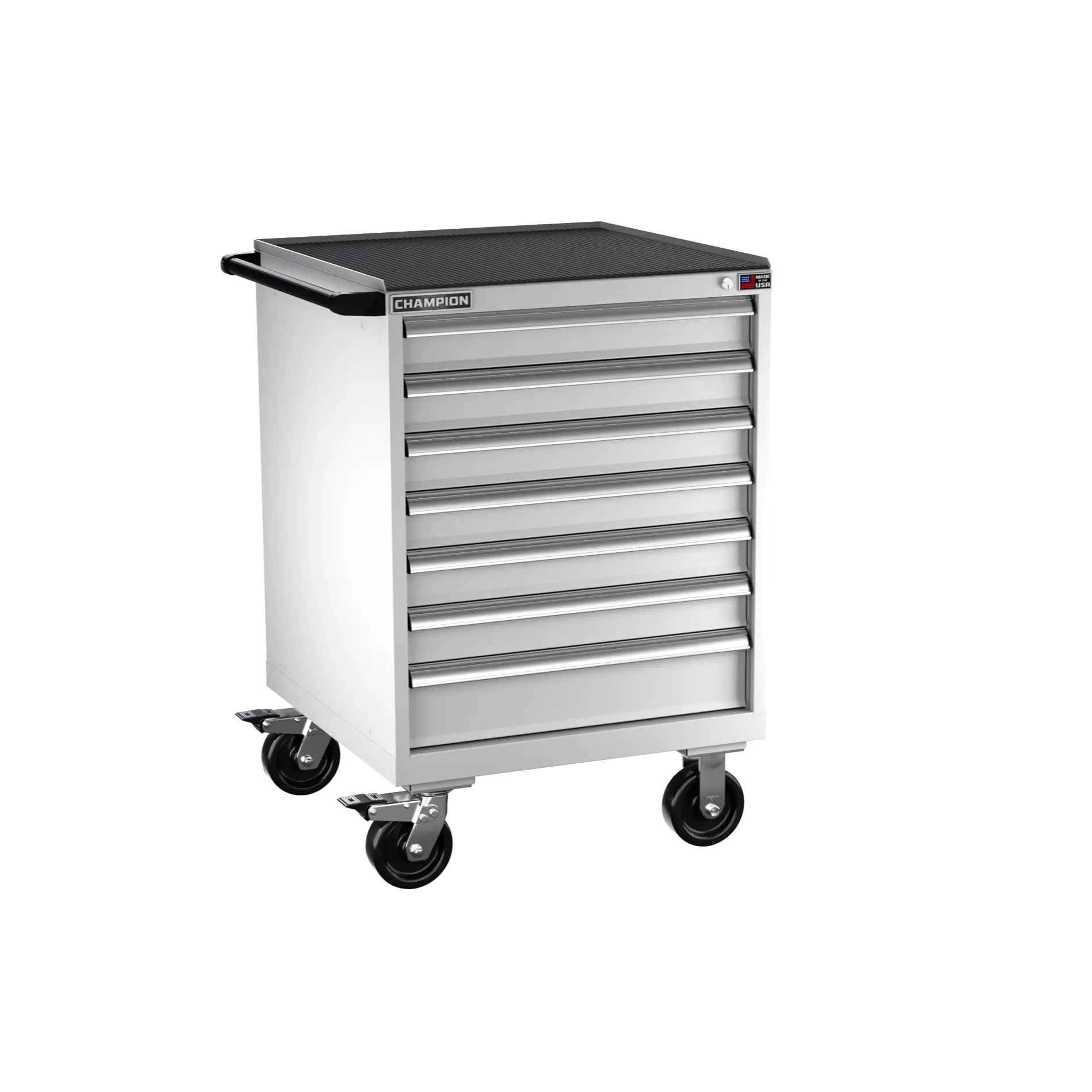 Champion Tool 7-Drawer Metal Mobile Modular Storage Cabinet without Compartments, 28-1/4 W x 42-1/4 H x 28-1/2 D in - CM SW1500-0702IL-MB8-RT Champion Tool Storage