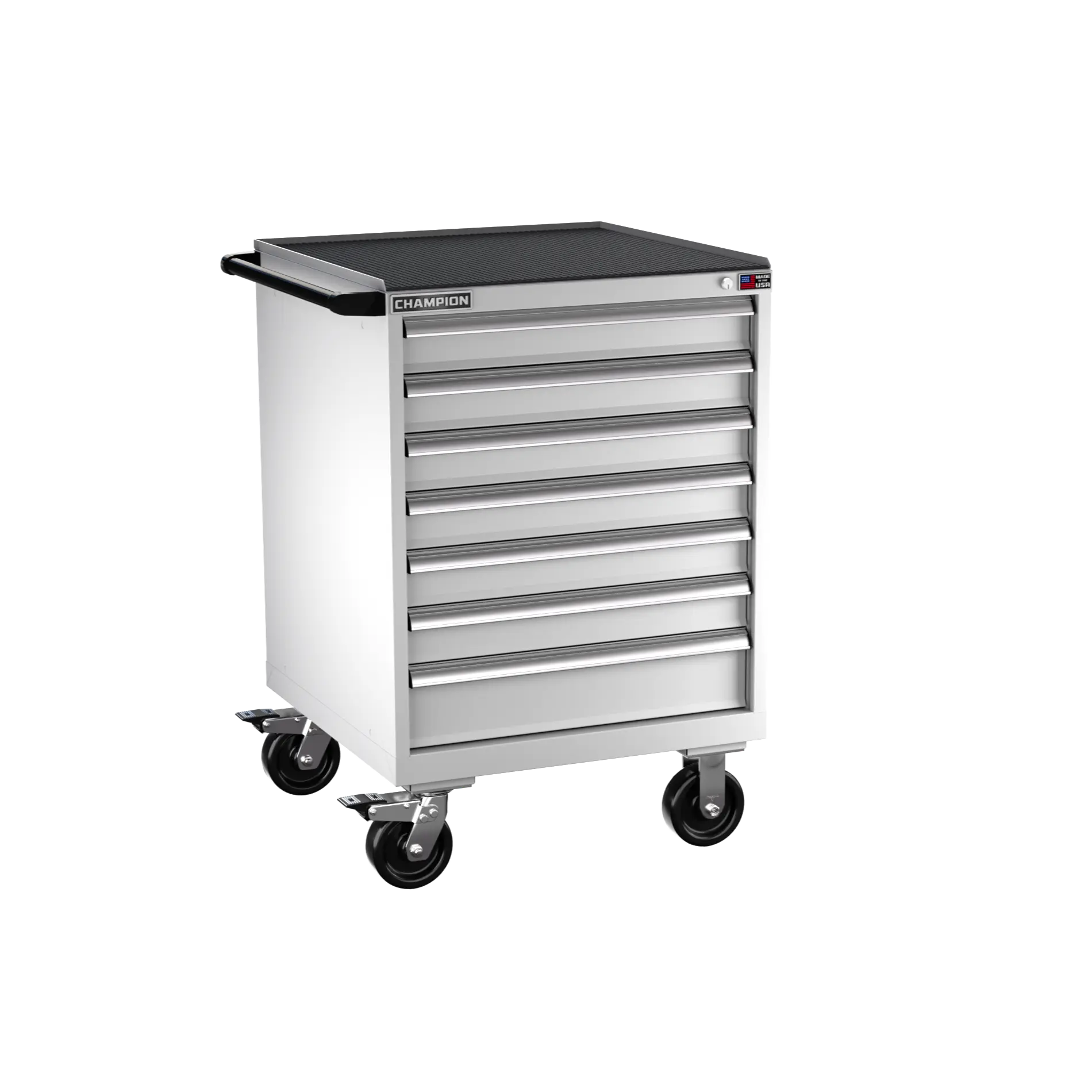 Champion Tool 7-Drawer Metal Mobile Modular Storage Cabinet with 114 Compartments, 28-1/4 W x 42-1/4 H x 28-1/2 D in - CM SW1500-0702ILC-MB8-RT Champion Tool Storage