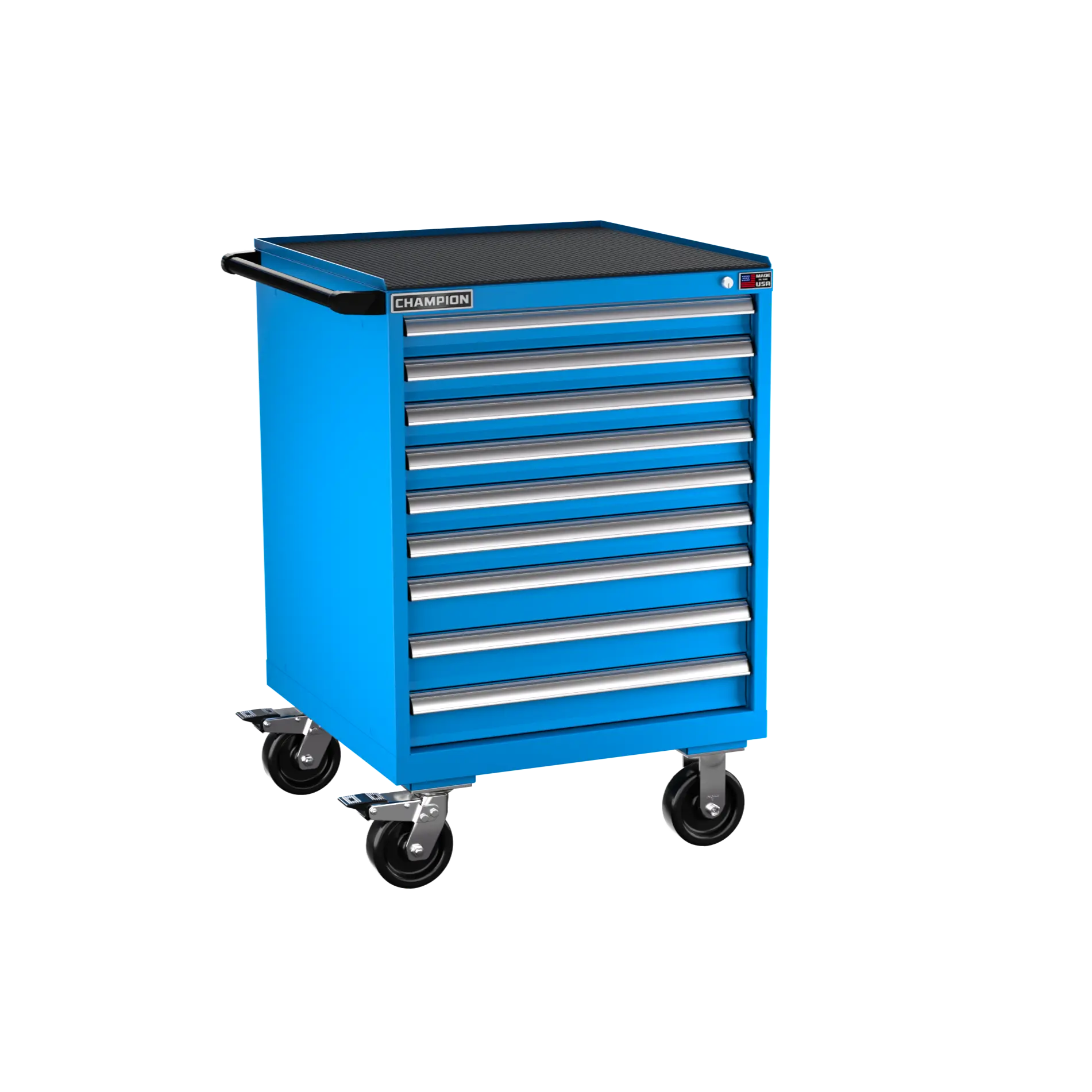 Champion Tool 9-Drawer Metal Mobile Modular Storage Cabinet without Compartments, 28-1/4 W x 42-1/4 H x 28-1/2 D in - CM SW1500-0901IL-MB8-RT Champion Tool Storage