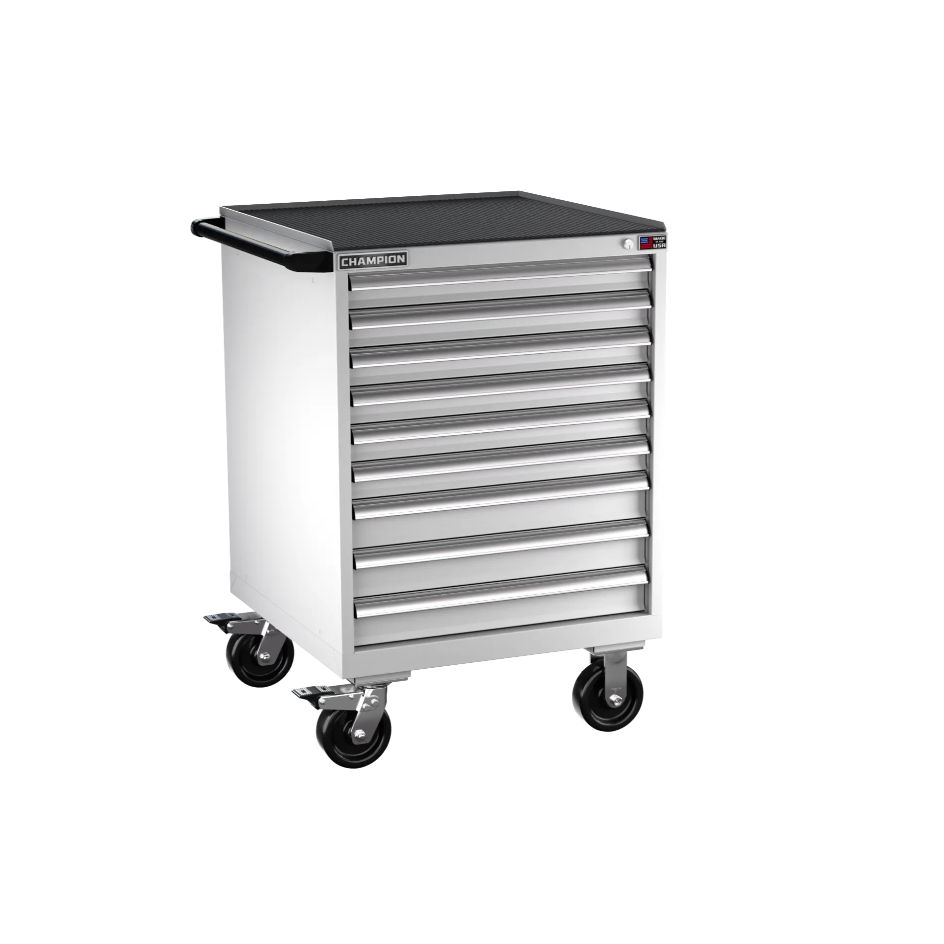 Champion Tool 9-Drawer Metal Mobile Modular Storage Cabinet with 161 Compartments, 28-1/4 W x 42-1/4 H x 28-1/2 D in - CM SW1500-0901ILC-MB8-RT Champion Tool Storage