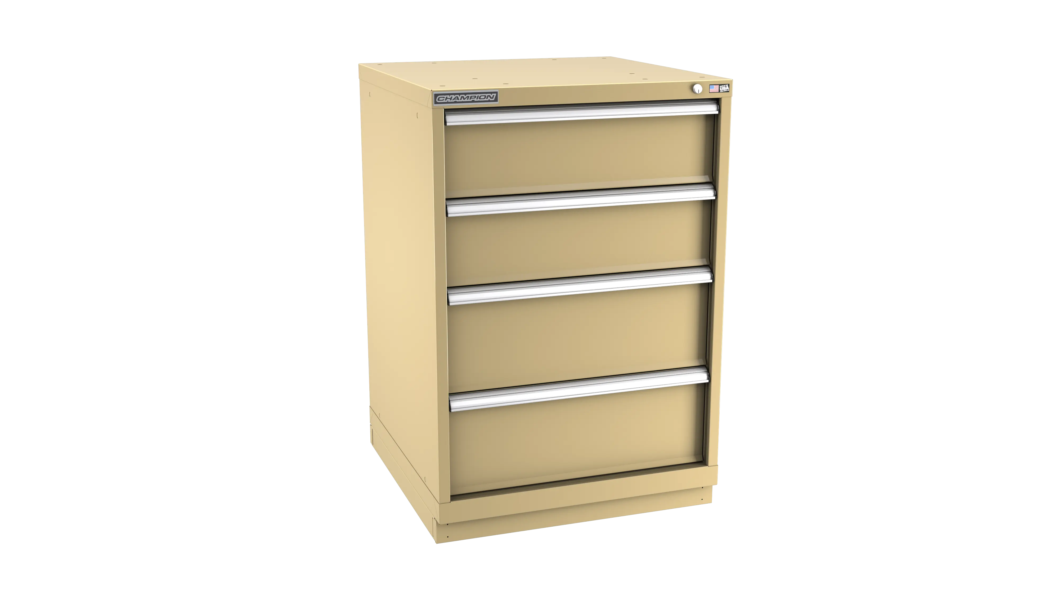 Champion Tool 4-Drawer Metal Modular Storage Cabinet with 34 Internal Compartments, 28-1/4 W x 41-3/4 H x 28-1/2 D in - CM SW1800-0401-ILC-FTB Champion Tool Storage