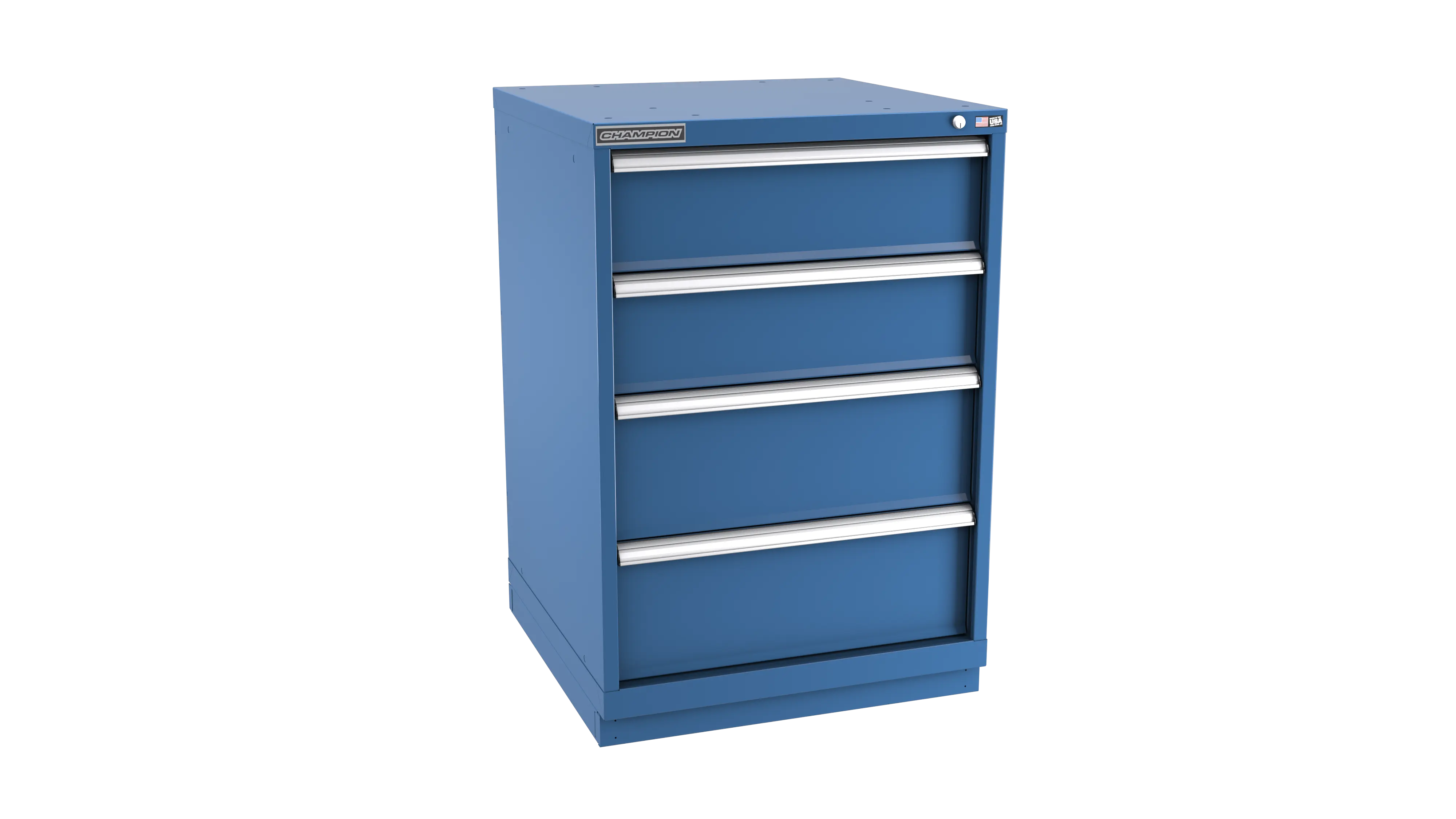 Champion Tool 4-Drawer Metal Modular Storage Cabinet with 34 Internal Compartments, 28-1/4 W x 41-3/4 H x 28-1/2 D in - CM SW1800-0401-ILC-FTB Champion Tool Storage