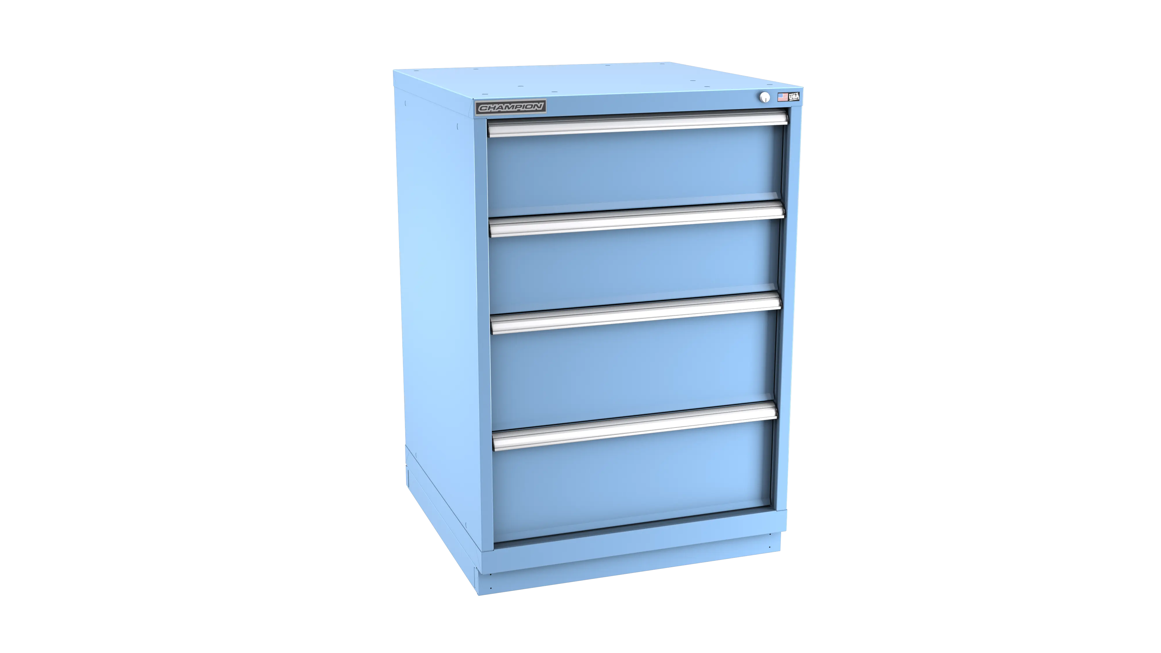 Champion Tool 4-Drawer Metal Modular Storage Cabinet with 34 Internal Compartments, 28-1/4 W x 41-3/4 H x 28-1/2 D in - CM SW1800-0401-ILC-FTB Champion Tool Storage