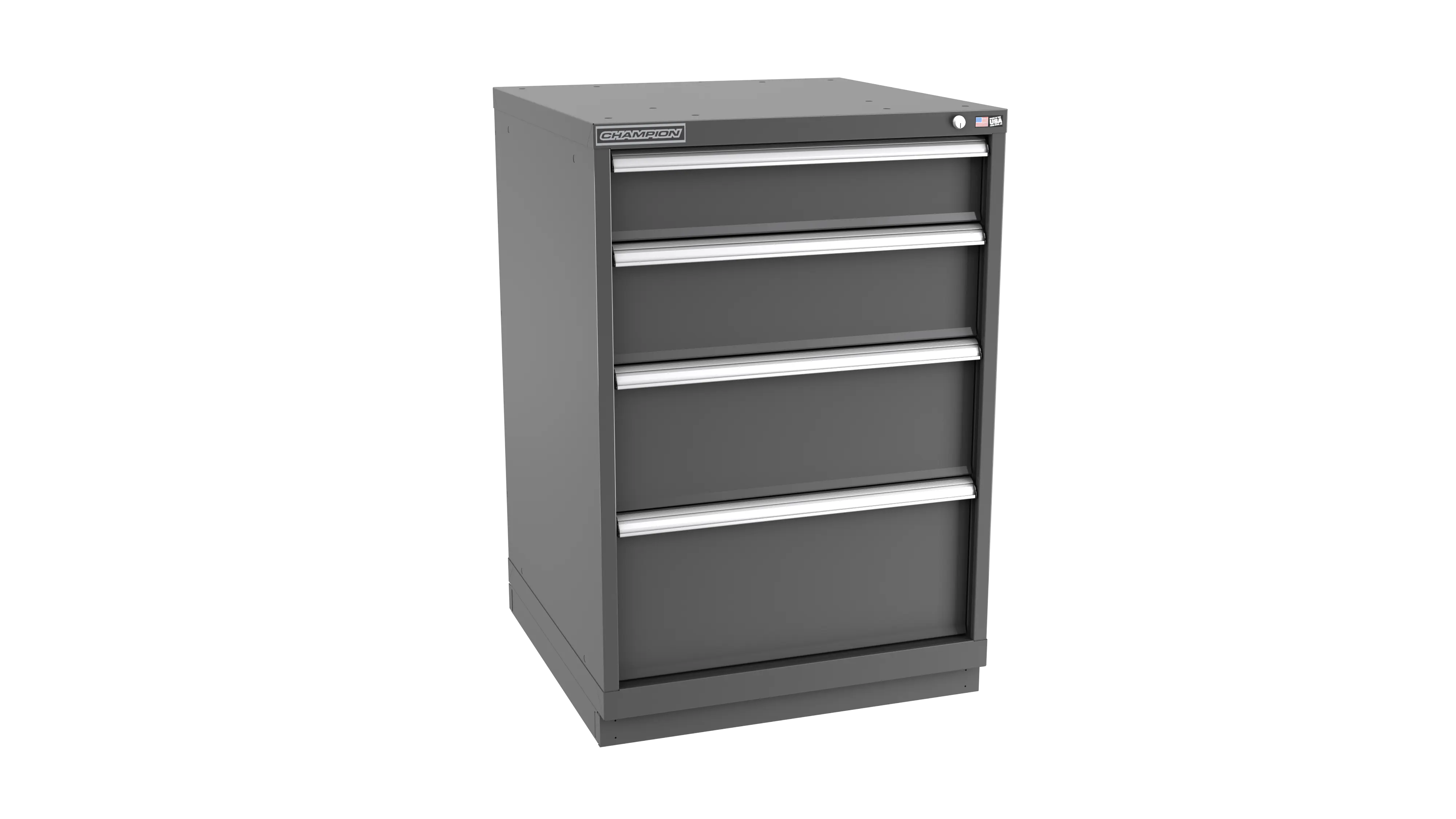 Champion Tool 4-Drawer Metal Modular Storage Cabinet with 37 Internal Compartments, 28-1/4 W x 41-3/4 H x 28-1/2 D in - CM SW1800-0402-ILC-FTB Champion Tool Storage