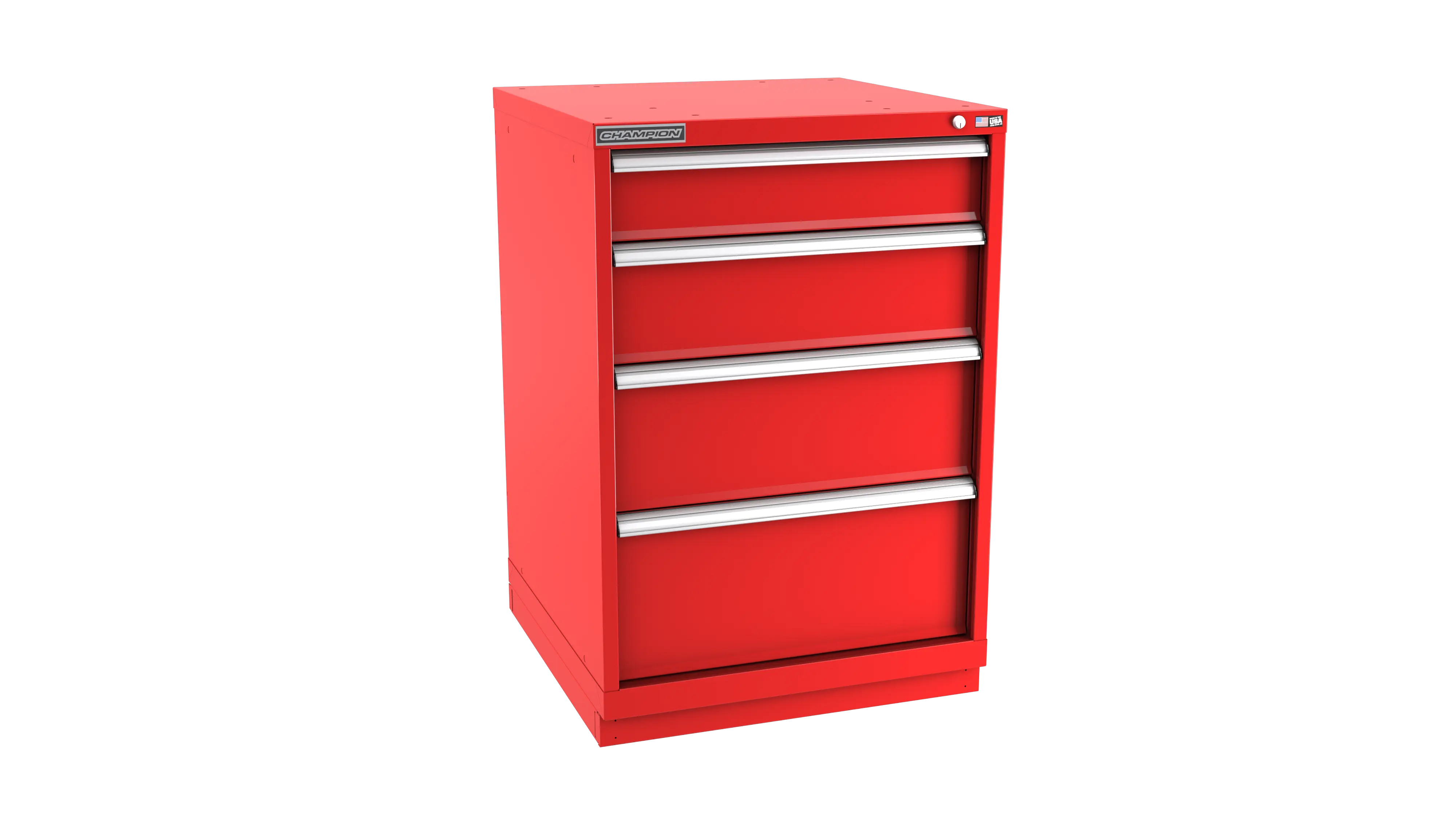 Champion Tool 4-Drawer Metal Modular Storage Cabinet with 37 Internal Compartments, 28-1/4 W x 41-3/4 H x 28-1/2 D in - CM SW1800-0402-ILC-FTB Champion Tool Storage