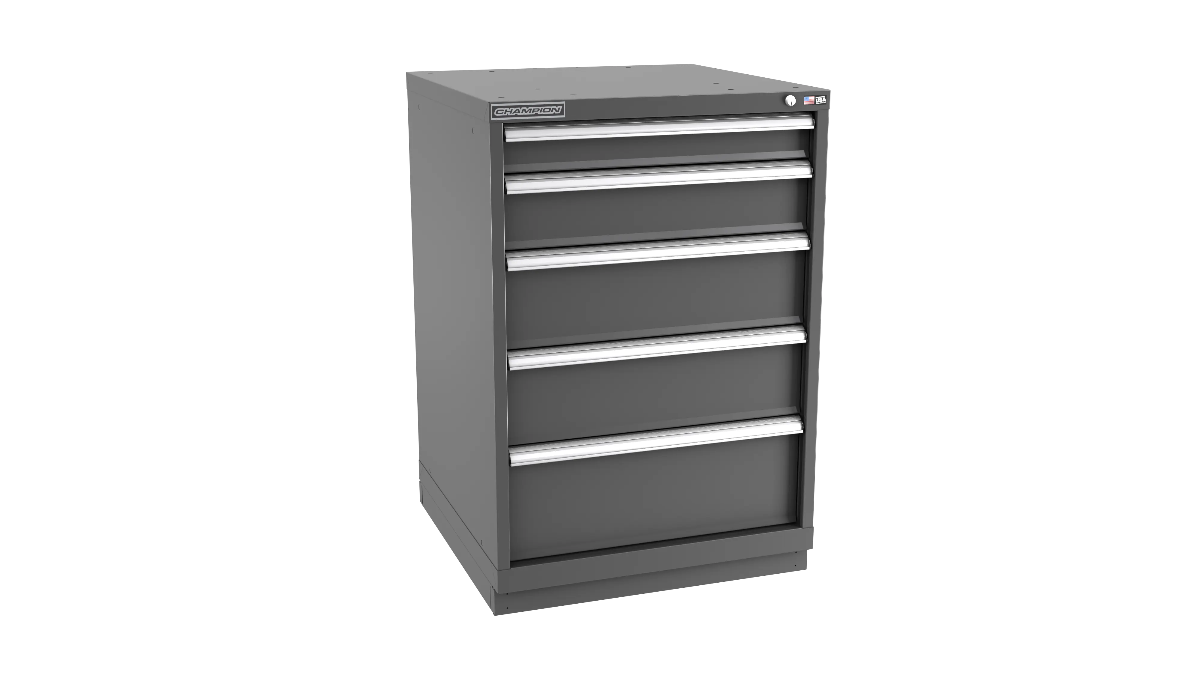 Champion Tool 5-Drawer Metal Modular Storage Cabinet with 54 Internal Compartments, 28-1/4 W x 41-3/4 H x 28-1/2 D in - CM SW1800-0501-ILC-FTB Champion Tool Storage