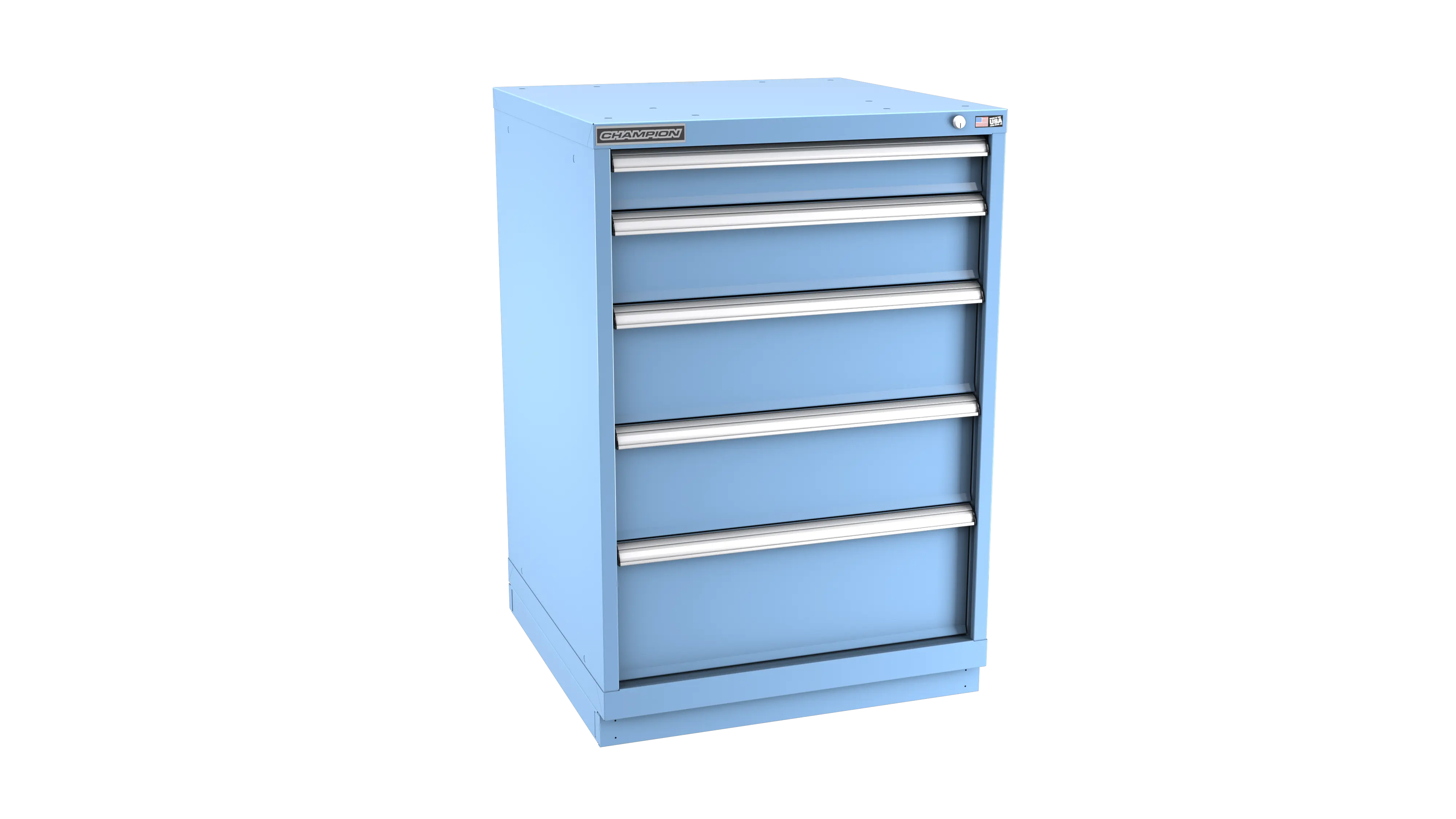 Champion Tool 5-Drawer Metal Modular Storage Cabinet with 54 Internal Compartments, 28-1/4 W x 41-3/4 H x 28-1/2 D in - CM SW1800-0501-ILC-FTB Champion Tool Storage