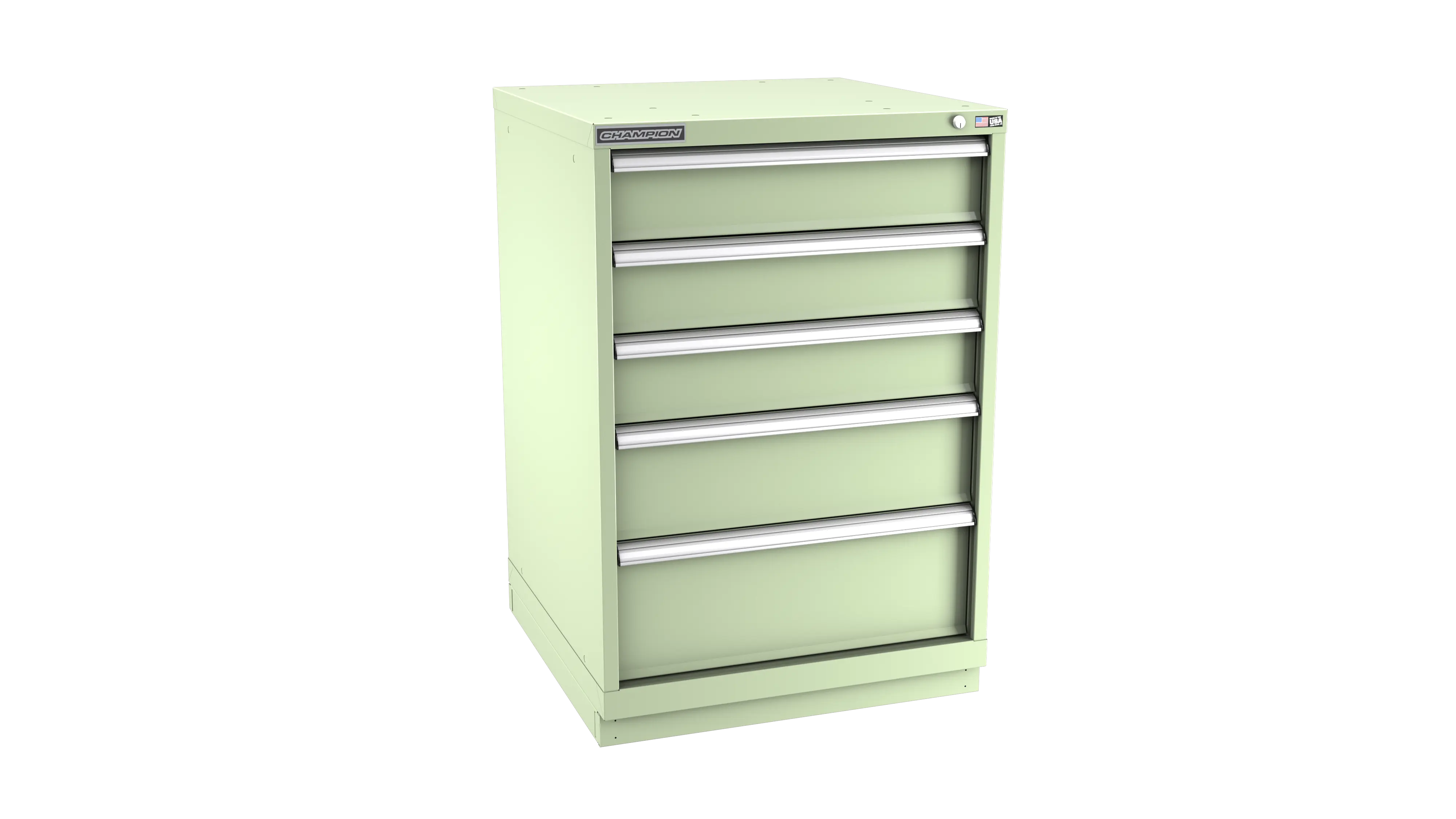 Champion Tool 5-Drawer Metal Modular Storage Cabinet with 61 Internal Compartments, 28-1/4 W x 41-3/4 H x 28-1/2 D in - CM SW1800-0502-ILC-FTB Champion Tool Storage