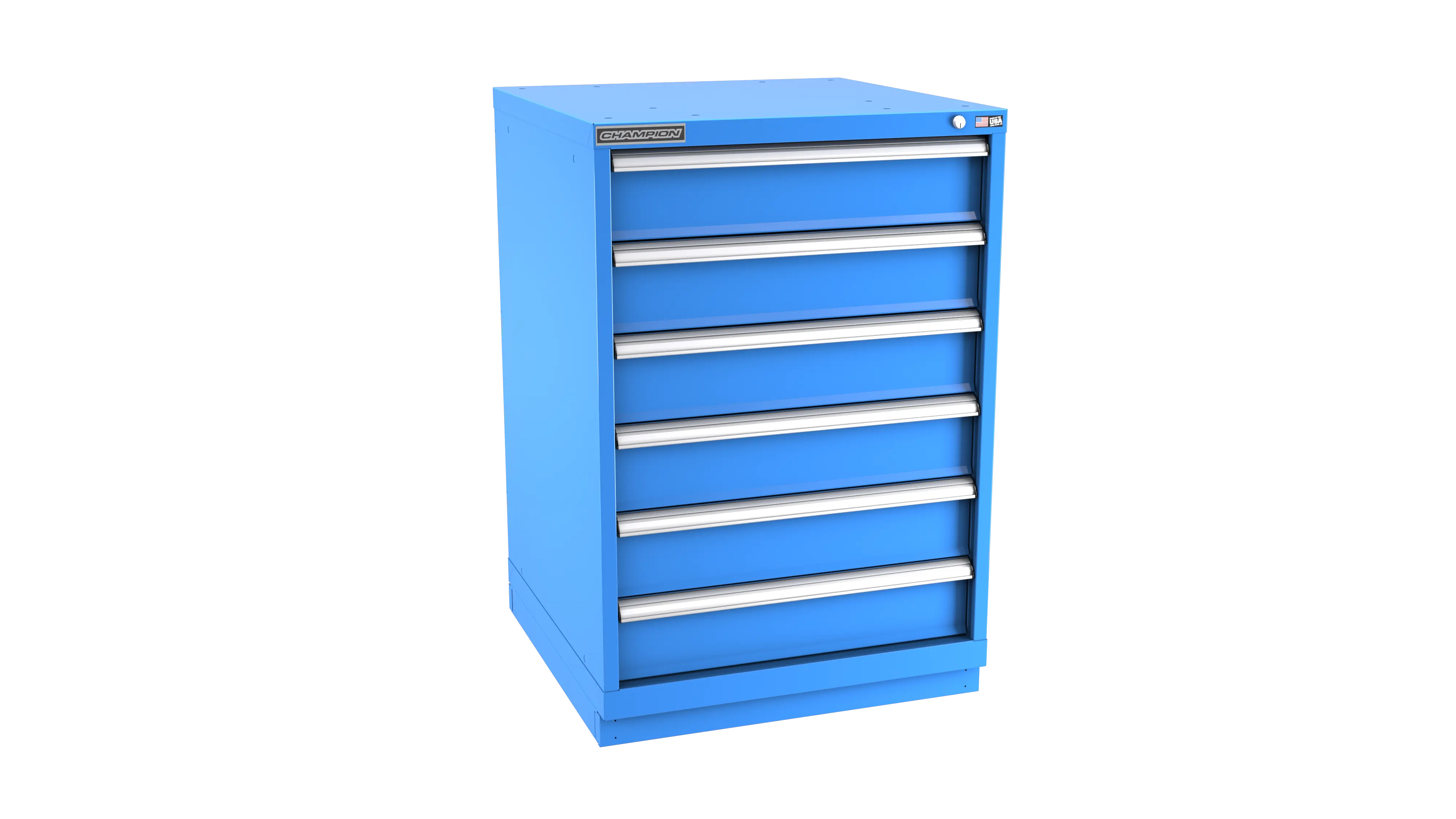 Champion Tool 6-Drawer Metal Modular Storage Cabinet with 72 Internal Compartments, 28-1/4 W x 41-3/4 H x 28-1/2 D in - CM SW1800-0601-ILC-FTB Champion Tool Storage