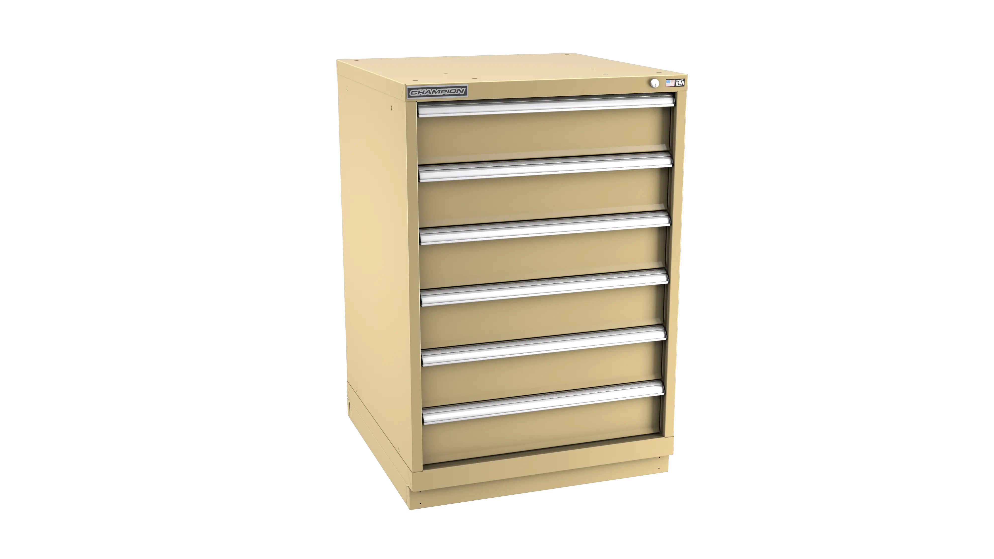Champion Tool 6-Drawer Metal Modular Storage Cabinet with 72 Internal Compartments, 28-1/4 W x 41-3/4 H x 28-1/2 D in - CM SW1800-0601-ILC-FTB Champion Tool Storage
