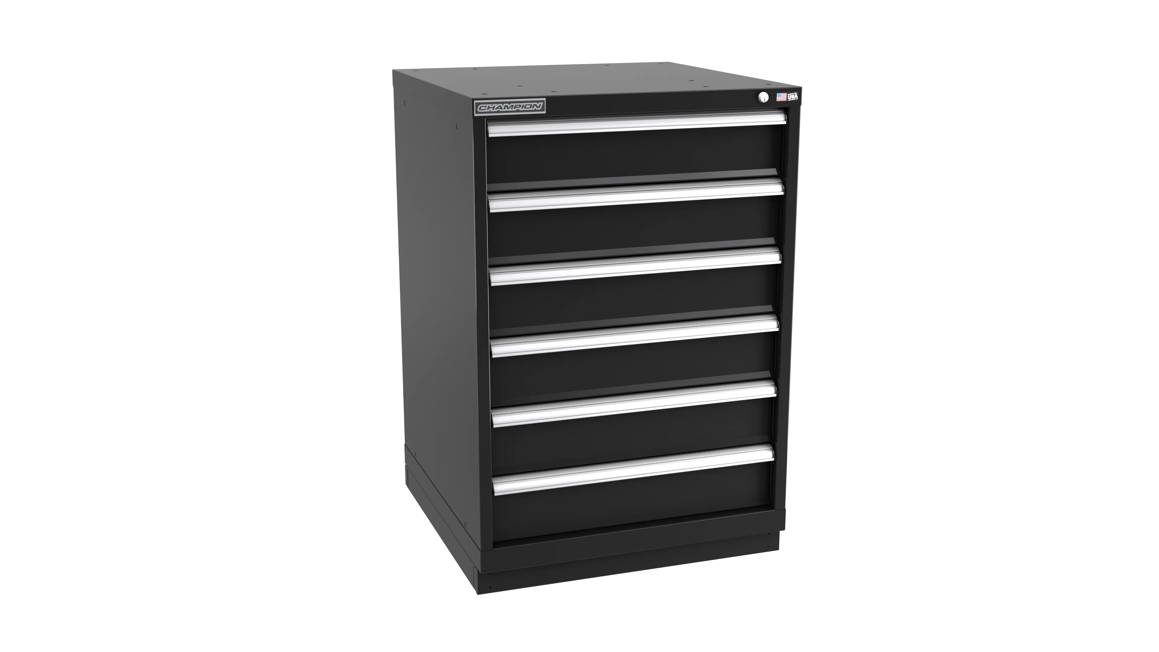 Champion Tool 6-Drawer Metal Modular Storage Cabinet with 72 Internal Compartments, 28-1/4 W x 41-3/4 H x 28-1/2 D in - CM SW1800-0601-ILC-FTB Champion Tool Storage