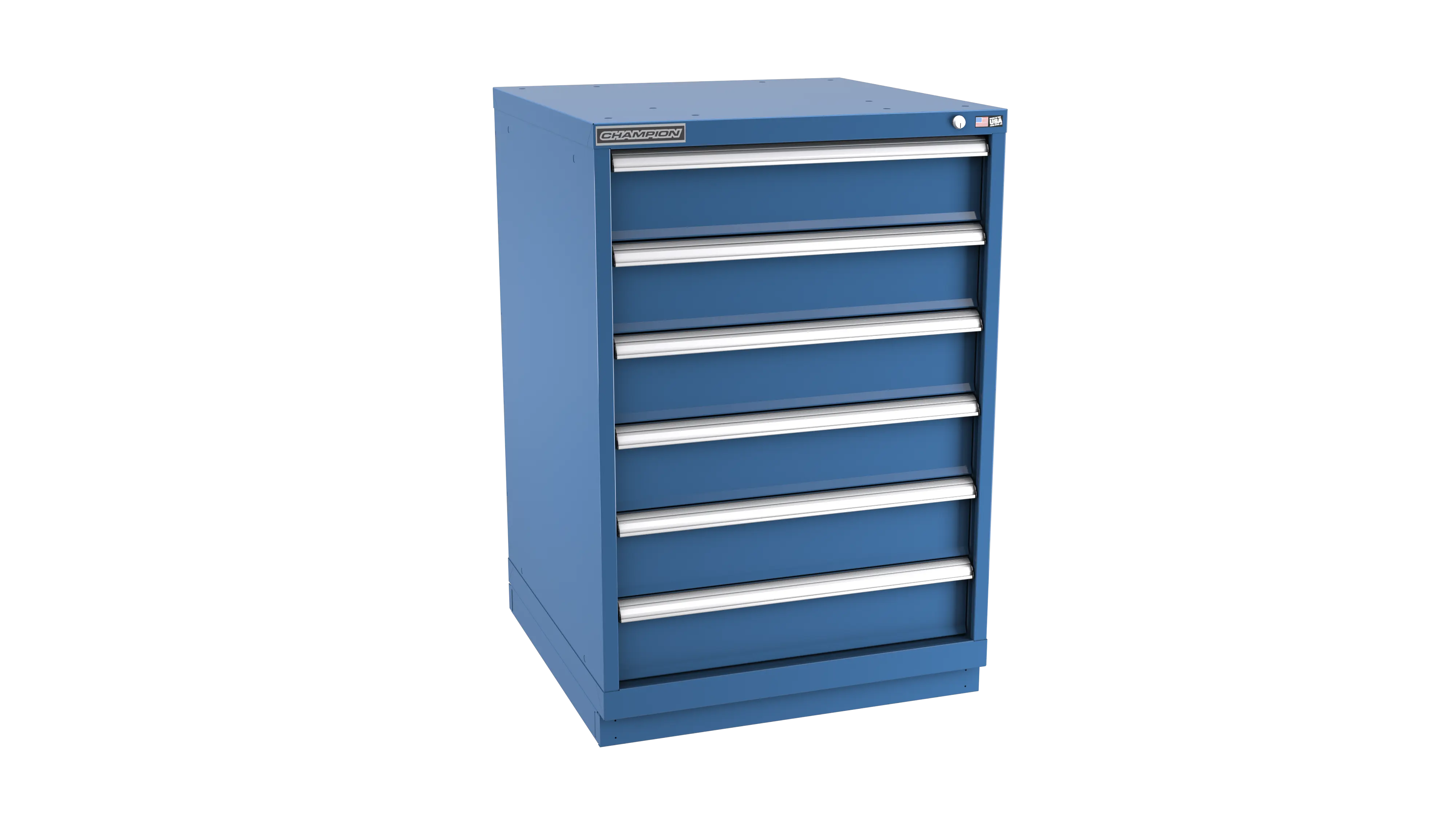 Champion Tool 6-Drawer Metal Modular Storage Cabinet with 72 Internal Compartments, 28-1/4 W x 41-3/4 H x 28-1/2 D in - CM SW1800-0601-ILC-FTB Champion Tool Storage