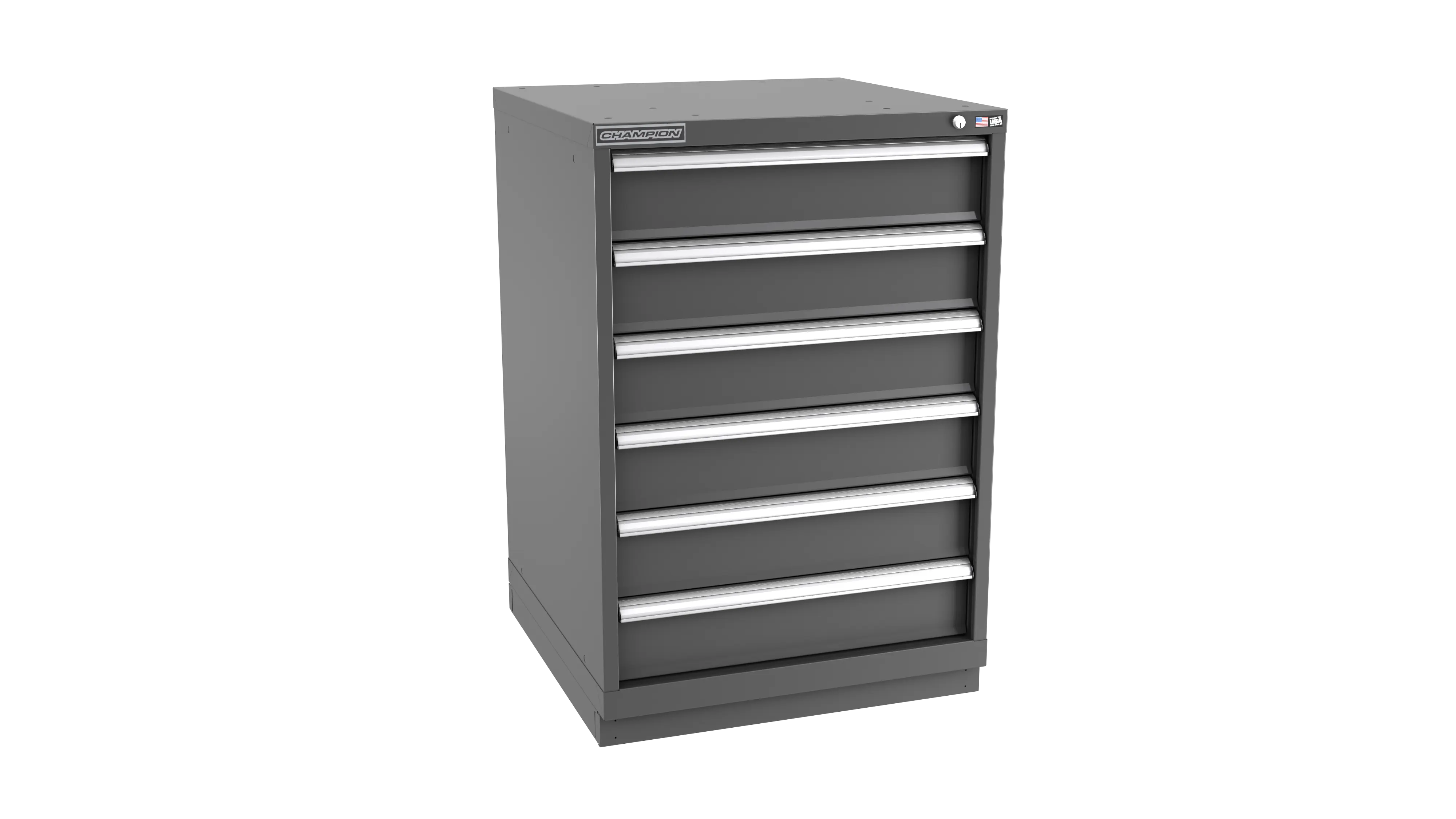 Champion Tool 6-Drawer Metal Modular Storage Cabinet with 72 Internal Compartments, 28-1/4 W x 41-3/4 H x 28-1/2 D in - CM SW1800-0601-ILC-FTB Champion Tool Storage