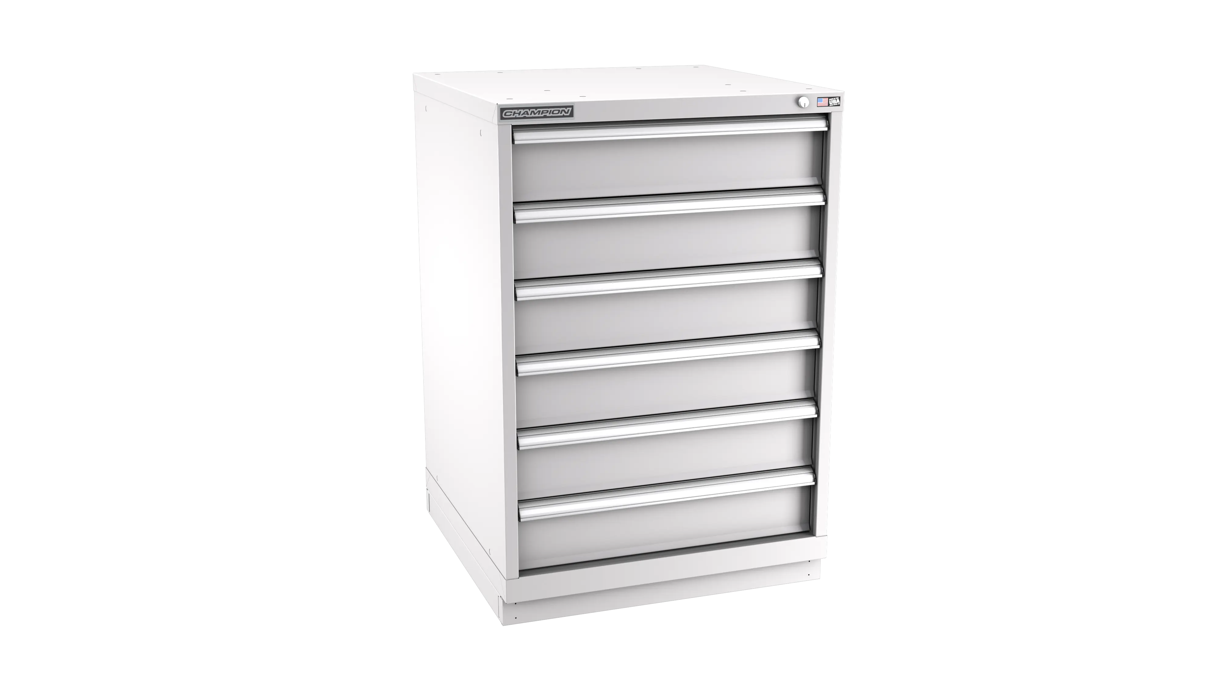 Champion Tool 6-Drawer Metal Modular Storage Cabinet with 72 Internal Compartments, 28-1/4 W x 41-3/4 H x 28-1/2 D in - CM SW1800-0601-ILC-FTB Champion Tool Storage