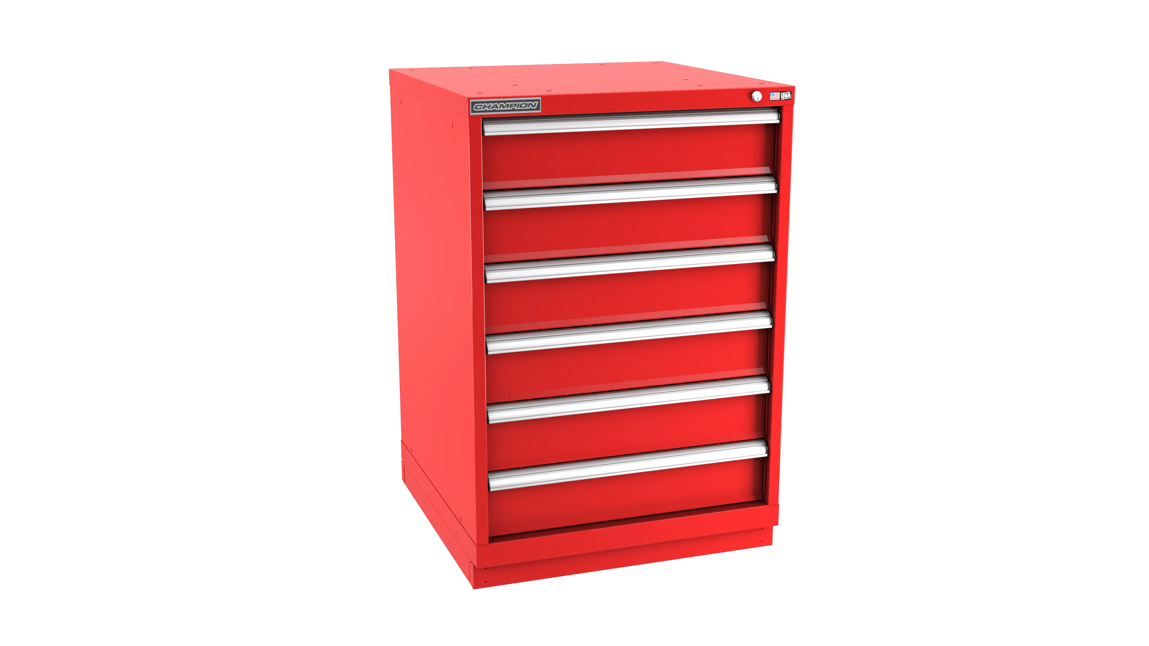 Champion Tool 6-Drawer Metal Modular Storage Cabinet with 72 Internal Compartments, 28-1/4 W x 41-3/4 H x 28-1/2 D in - CM SW1800-0601-ILC-FTB Champion Tool Storage