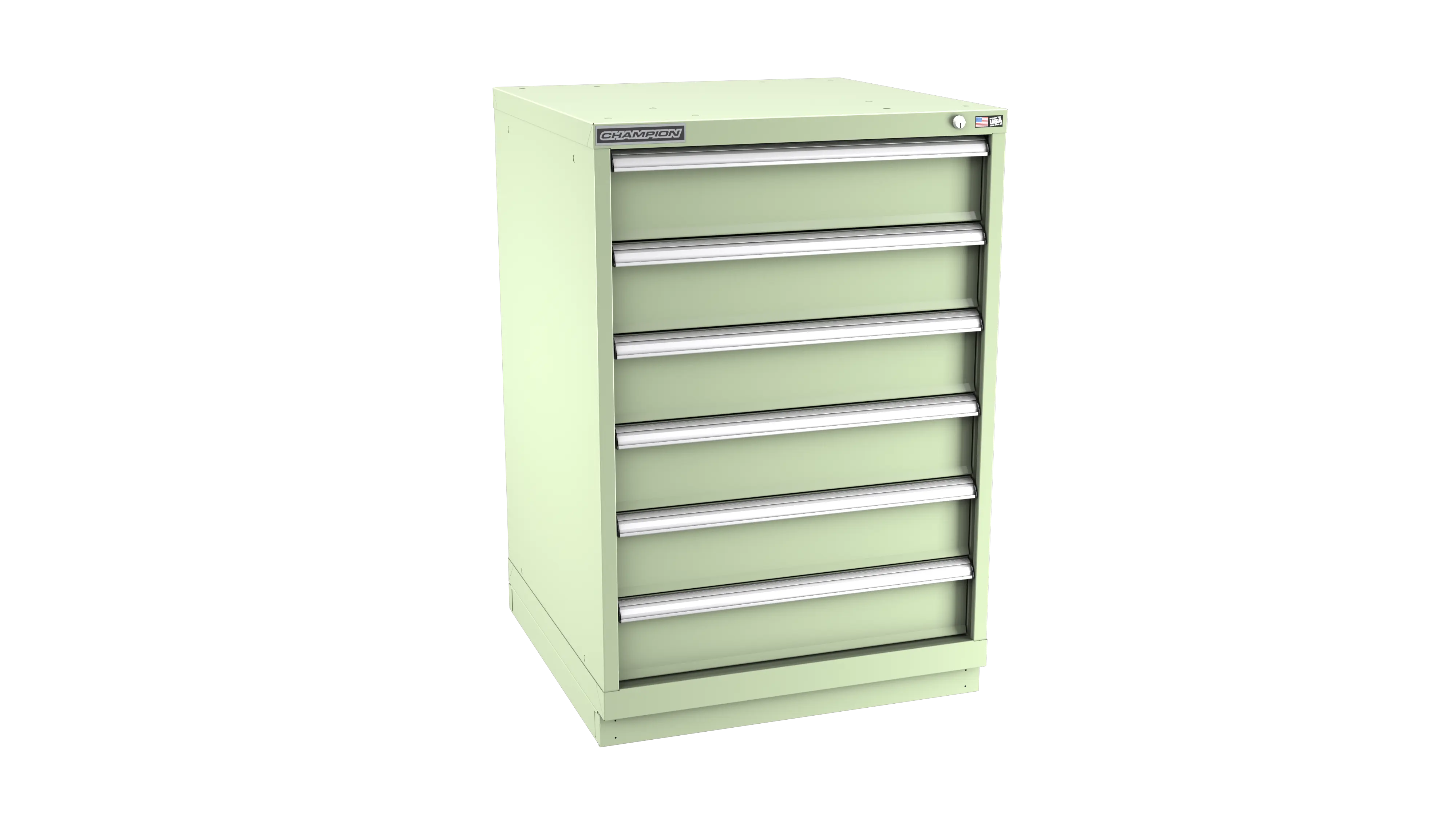 Champion Tool 6-Drawer Metal Modular Storage Cabinet with 72 Internal Compartments, 28-1/4 W x 41-3/4 H x 28-1/2 D in - CM SW1800-0601-ILC-FTB Champion Tool Storage