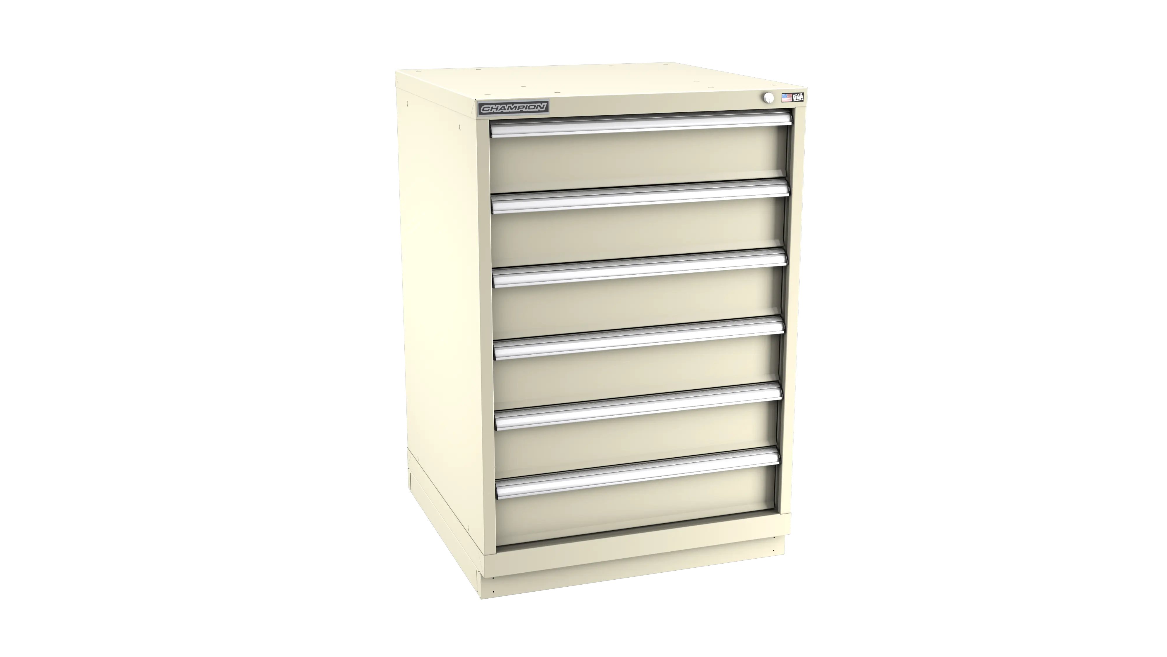 Champion Tool 6-Drawer Metal Modular Storage Cabinet with 72 Internal Compartments, 28-1/4 W x 41-3/4 H x 28-1/2 D in - CM SW1800-0601-ILC-FTB Champion Tool Storage