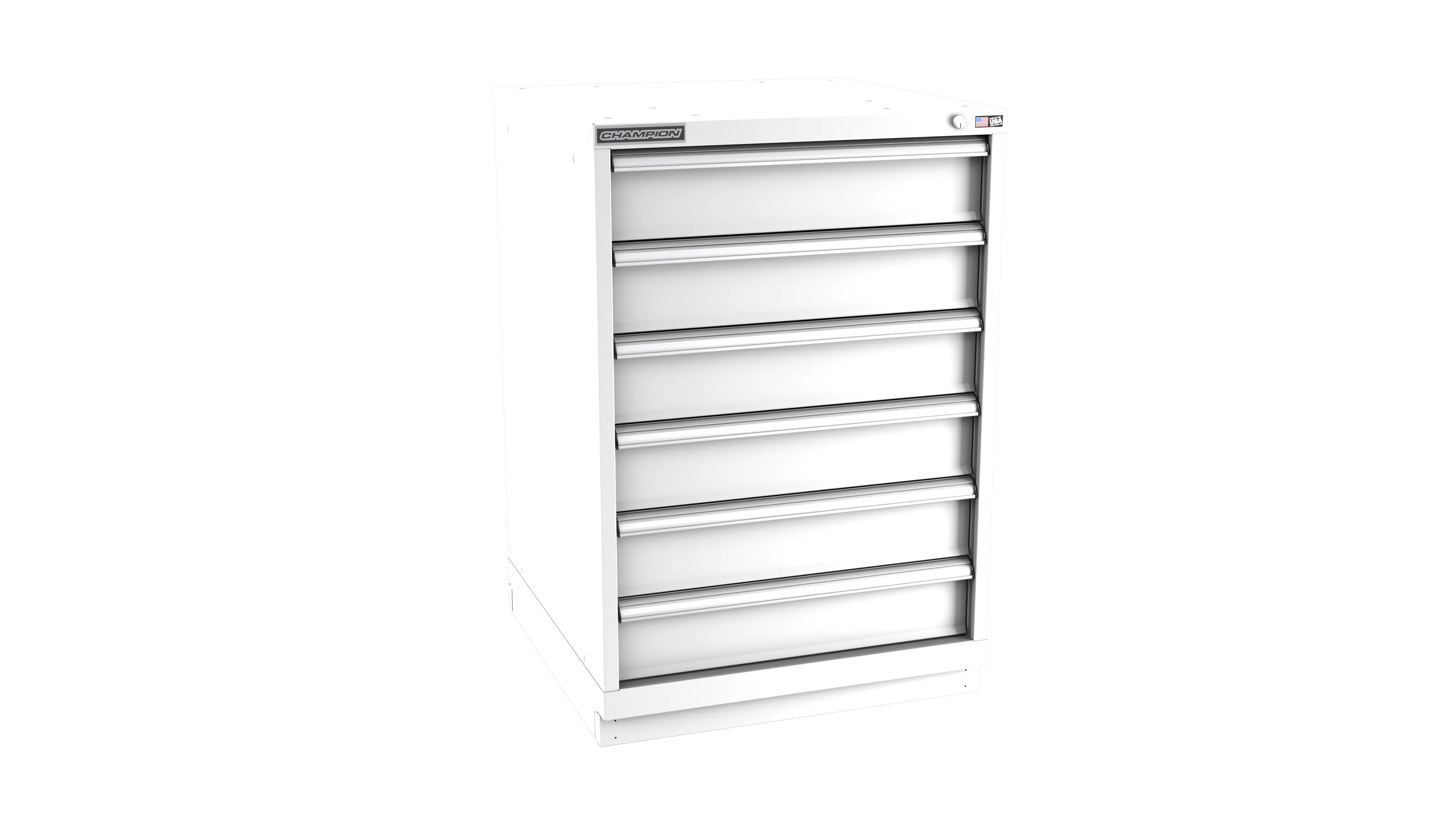 Champion Tool 6-Drawer Metal Modular Storage Cabinet with 72 Internal Compartments, 28-1/4 W x 41-3/4 H x 28-1/2 D in - CM SW1800-0601-ILC-FTB Champion Tool Storage