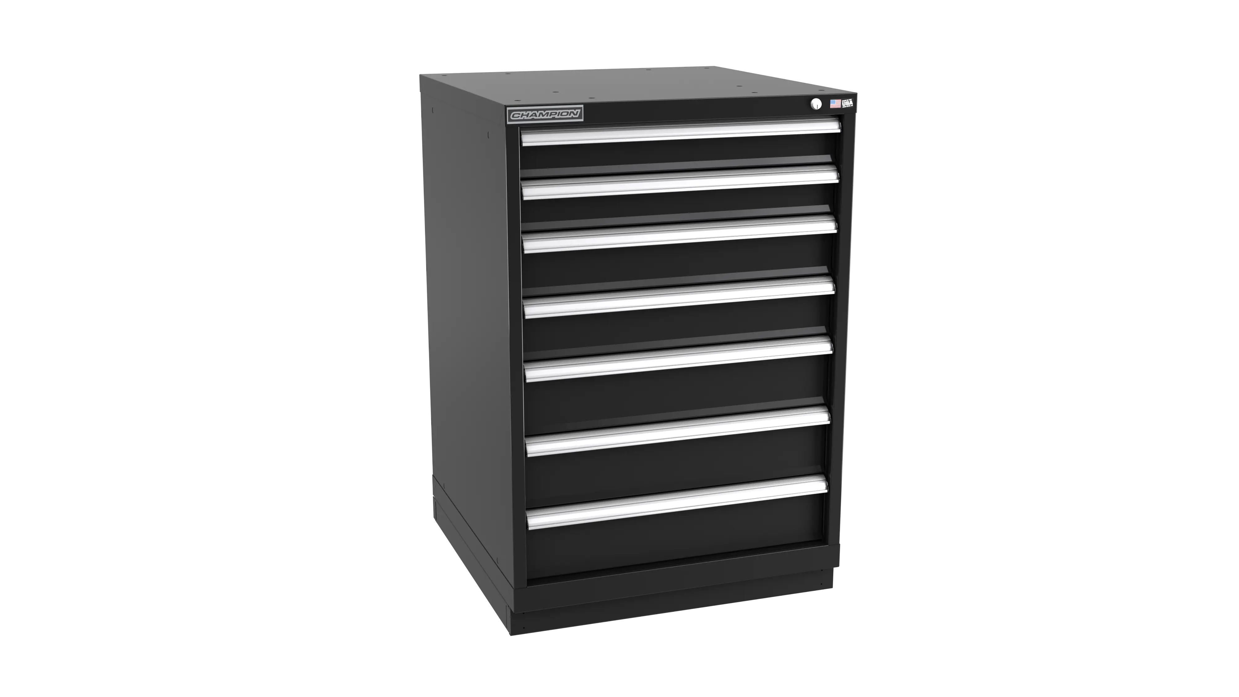 Champion Tool 7-Drawer Metal Modular Storage Cabinet with 136 Internal Compartments, 28-1/4 W x 41-3/4 H x 28-1/2 D in - CM SW1800-0702-ILC-FTB Champion Tool Storage
