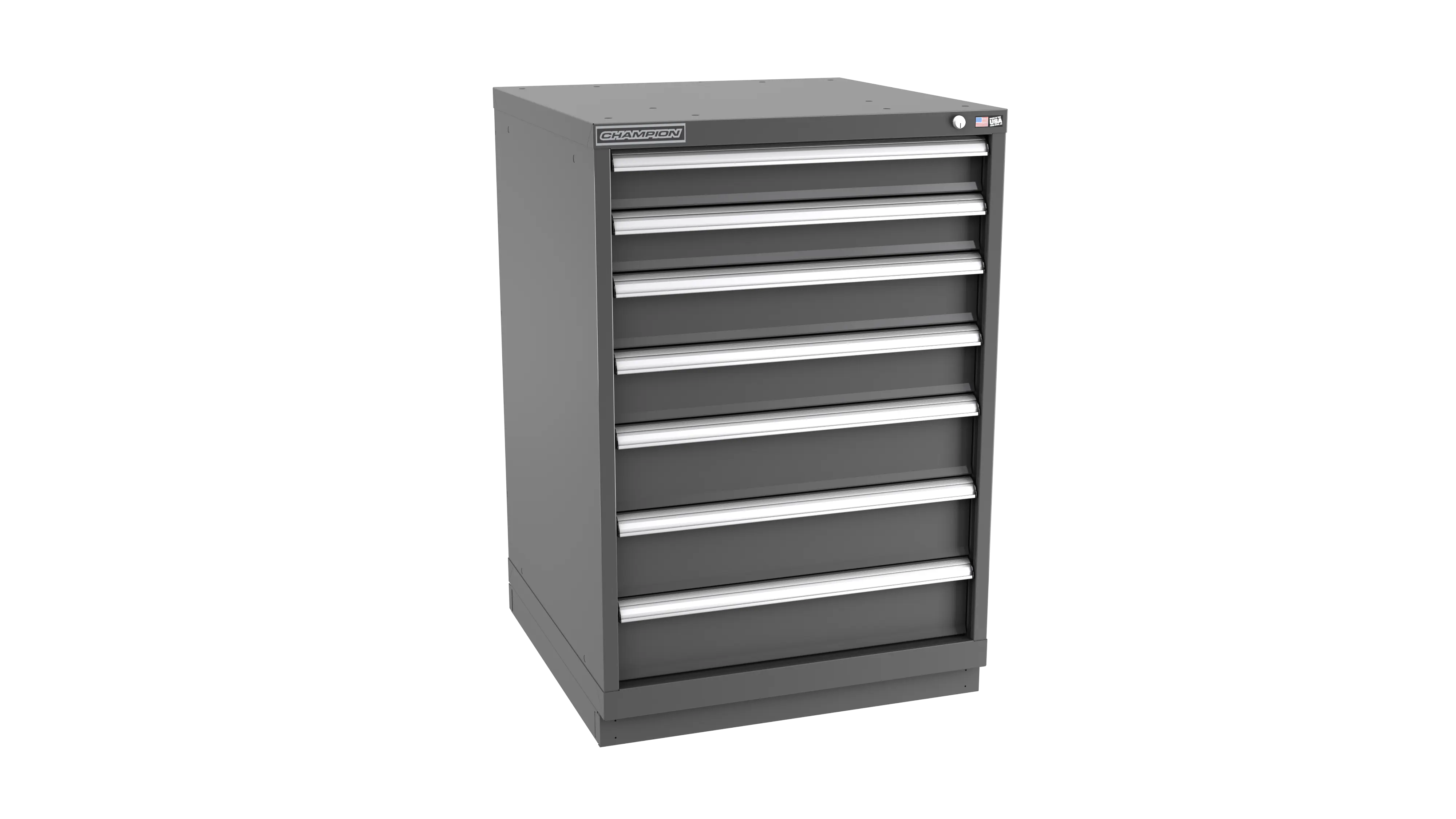 Champion Tool 7-Drawer Metal Modular Storage Cabinet with 136 Internal Compartments, 28-1/4 W x 41-3/4 H x 28-1/2 D in - CM SW1800-0702-ILC-FTB Champion Tool Storage