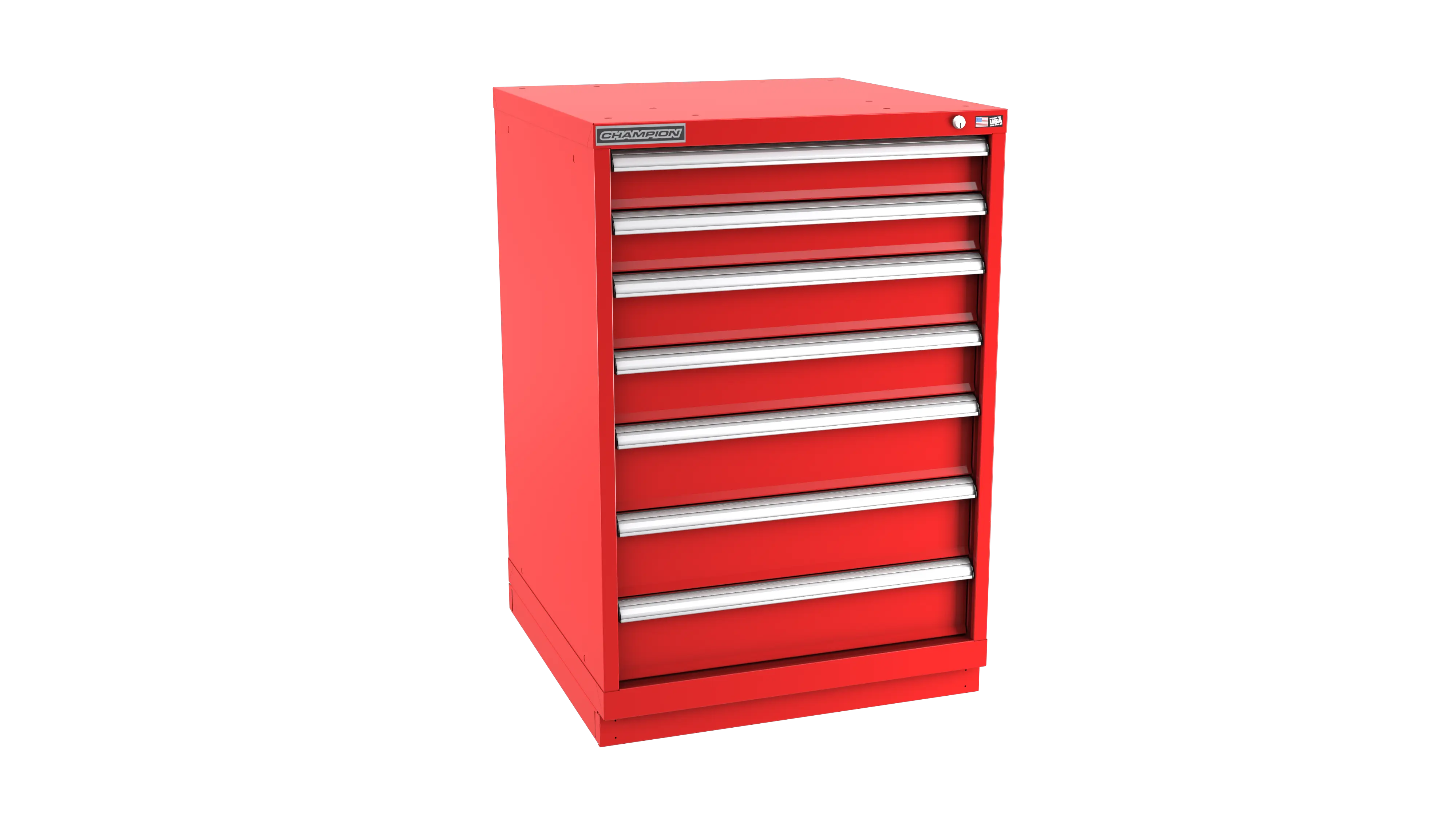 Champion Tool 7-Drawer Metal Modular Storage Cabinet with 136 Internal Compartments, 28-1/4 W x 41-3/4 H x 28-1/2 D in - CM SW1800-0702-ILC-FTB Champion Tool Storage