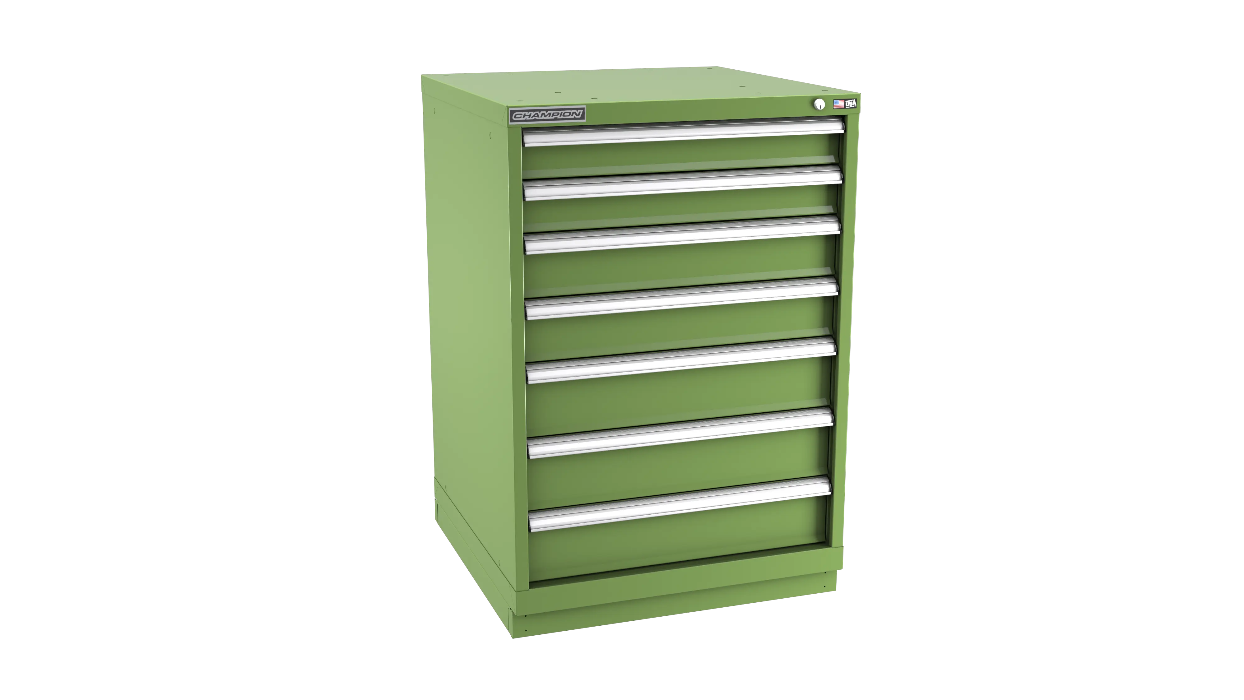 Champion Tool 7-Drawer Metal Modular Storage Cabinet with 136 Internal Compartments, 28-1/4 W x 41-3/4 H x 28-1/2 D in - CM SW1800-0702-ILC-FTB Champion Tool Storage