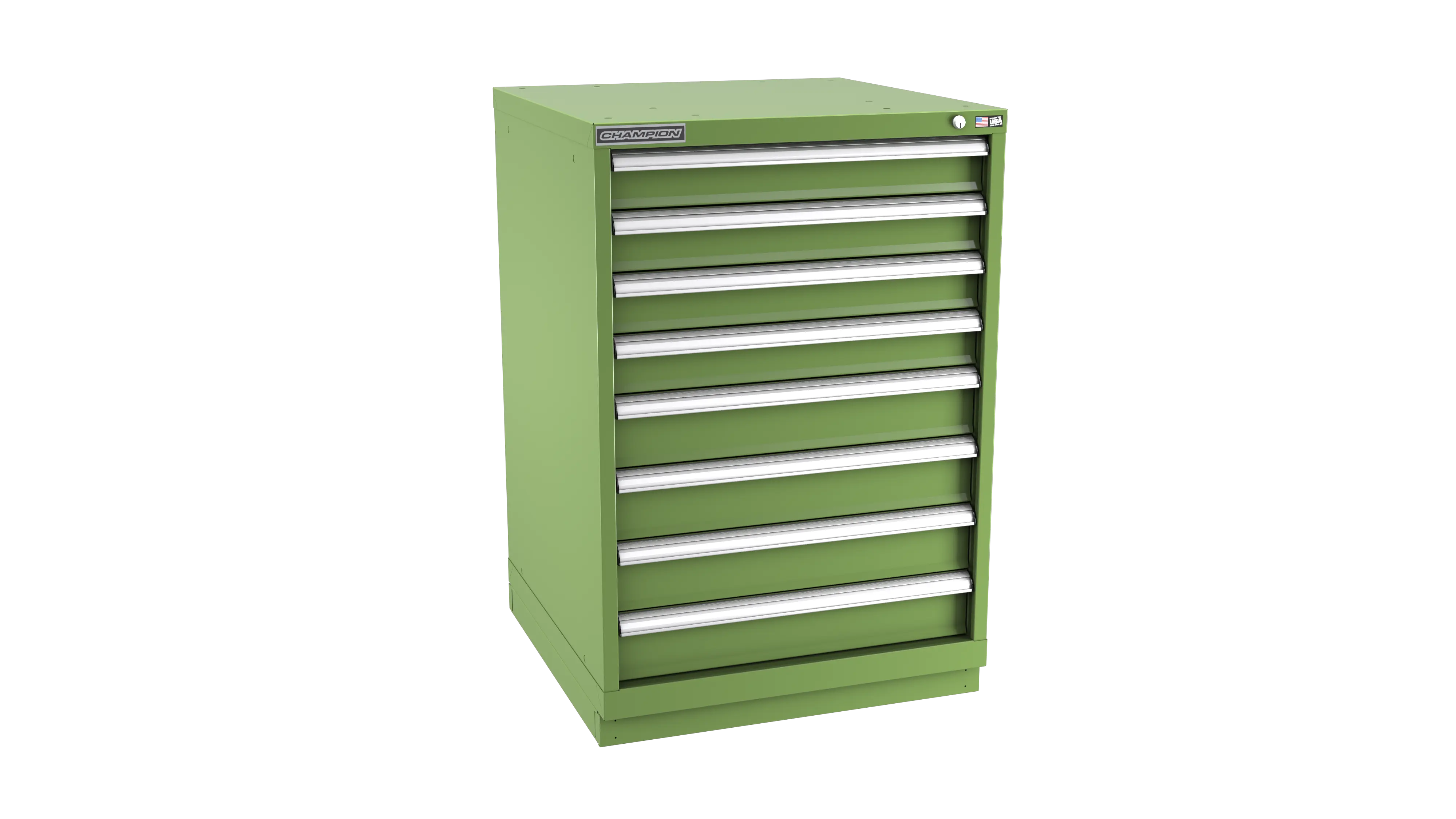 Champion Tool 8-Drawer Metal Modular Storage Cabinet with 168 Internal Compartments, 28-1/4 W x 41-3/4 H x 28-1/2 D in - CM SW1800-0802-ILC-FTB Champion Tool Storage
