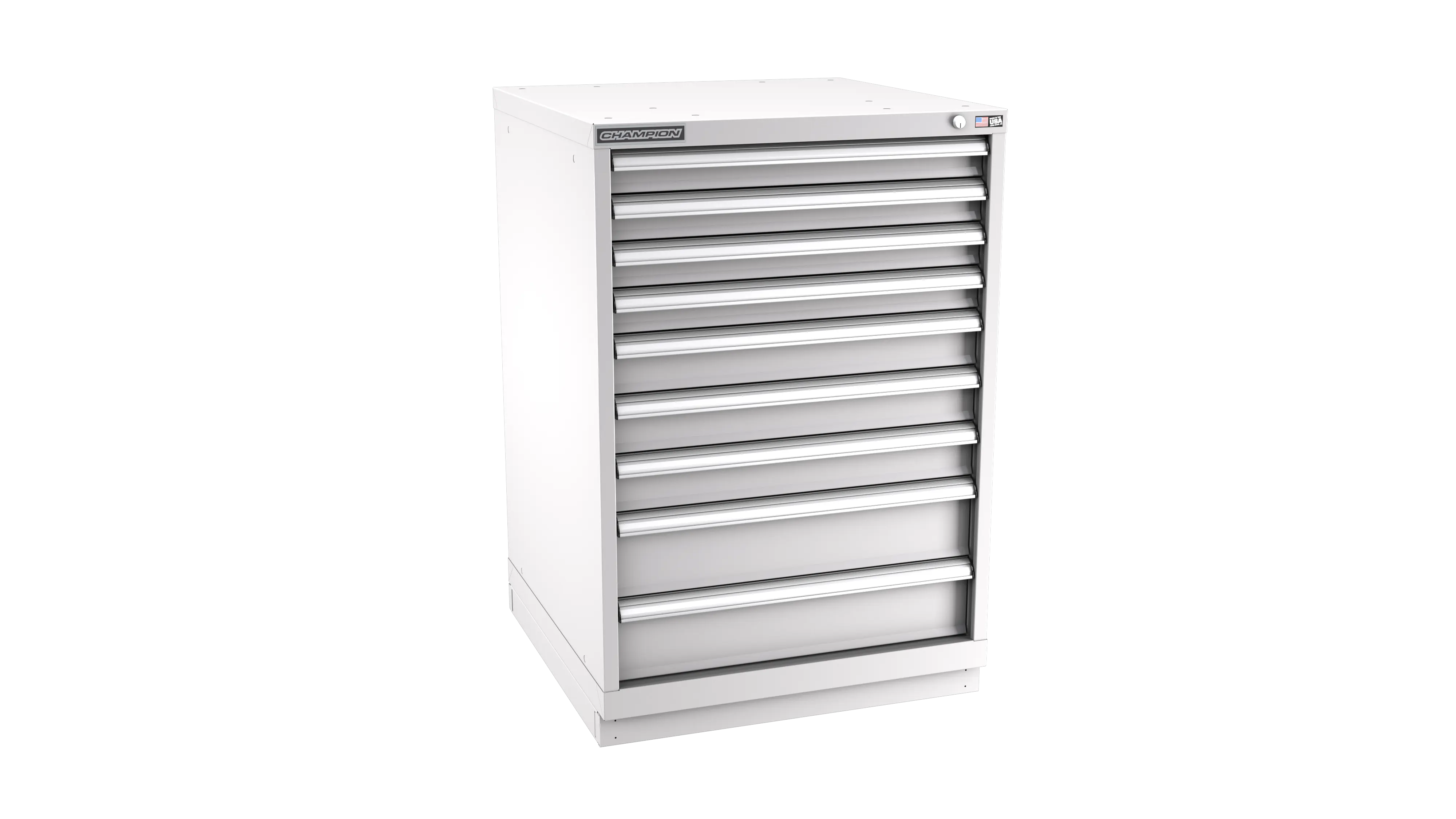 Champion Tool 9-Drawer Metal Modular Storage Cabinet with 154 Internal Compartments, 28-1/4 W x 41-3/4 H x 28-1/2 D in - CM SW1800-0901-ILC-FTB Champion Tool Storage