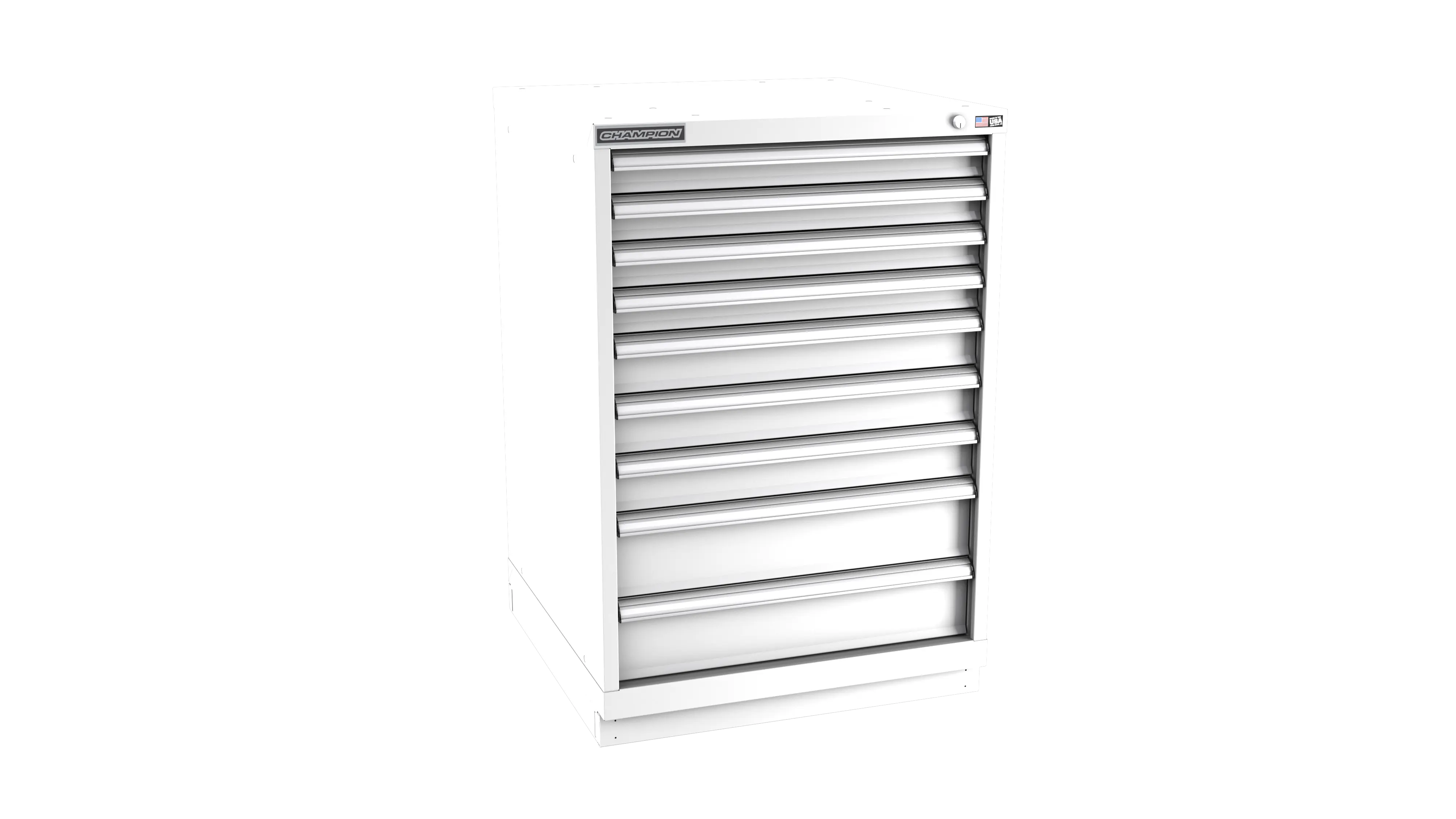 Champion Tool 9-Drawer Metal Modular Storage Cabinet with 154 Internal Compartments, 28-1/4 W x 41-3/4 H x 28-1/2 D in - CM SW1800-0901-ILC-FTB Champion Tool Storage