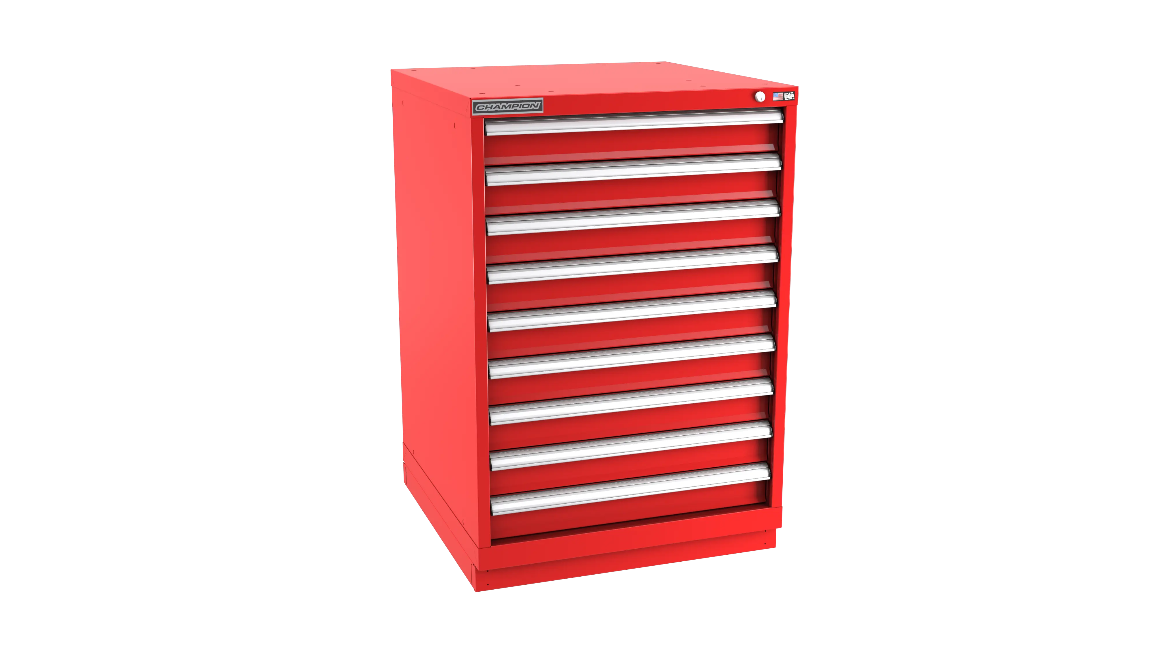 Champion Tool 9-Drawer Metal Modular Storage Cabinet with 180 Internal Compartments, 28-1/4 W x 41-3/4 H x 28-1/2 D in - CM SW1800-0902-ILC-FTB Champion Tool Storage