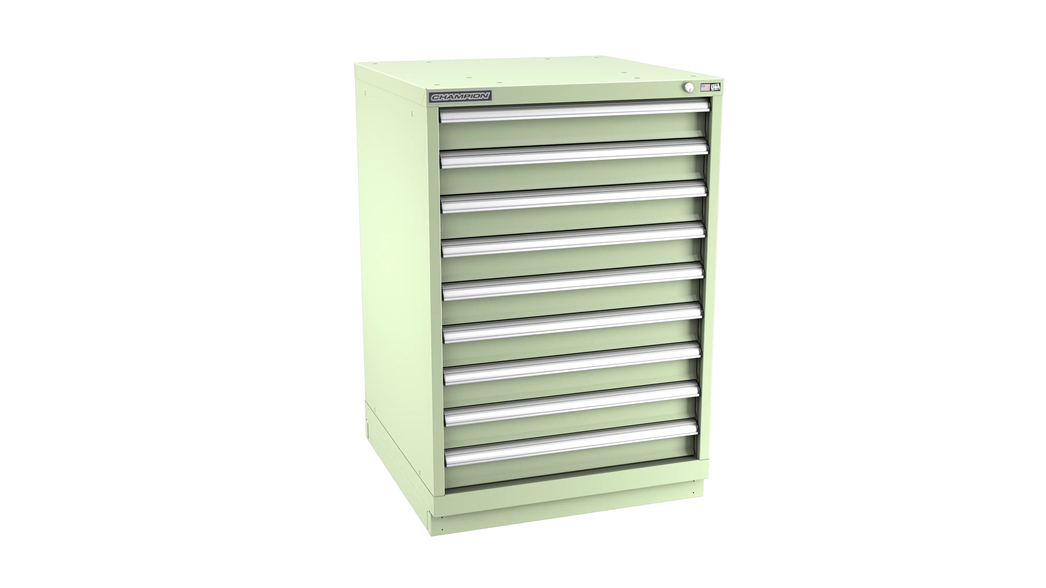 Champion Tool 9-Drawer Metal Modular Storage Cabinet with 180 Internal Compartments, 28-1/4 W x 41-3/4 H x 28-1/2 D in - CM SW1800-0902-ILC-FTB Champion Tool Storage