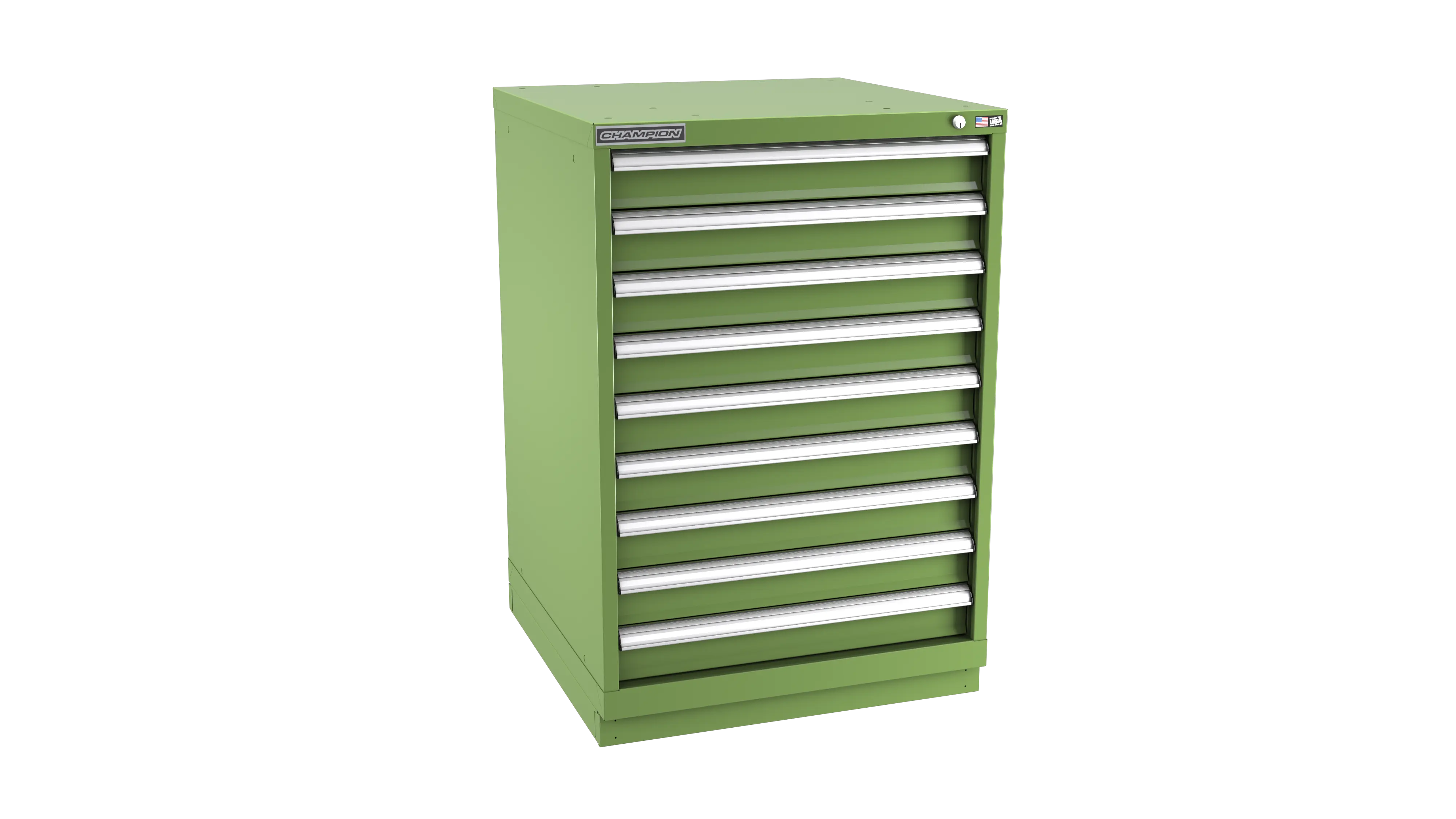 Champion Tool 9-Drawer Metal Modular Storage Cabinet with 180 Internal Compartments, 28-1/4 W x 41-3/4 H x 28-1/2 D in - CM SW1800-0902-ILC-FTB Champion Tool Storage
