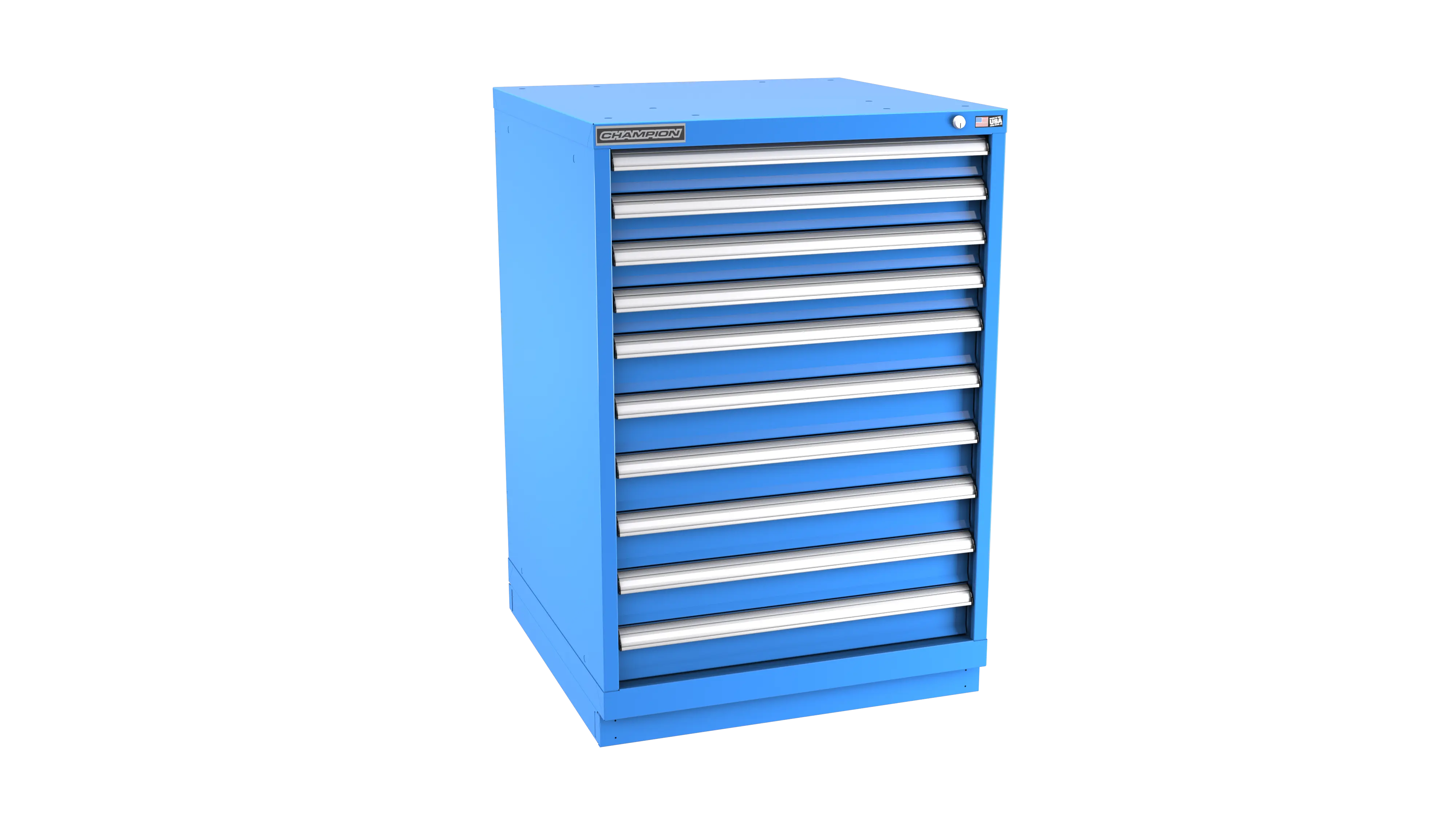 Champion Tool 10-Drawer Modular Cabinet, 28-1/4 W x 41-3/4 H x 28-1/2 D in - CM SW1800-1001-ILC-FTB Champion Tool Storage