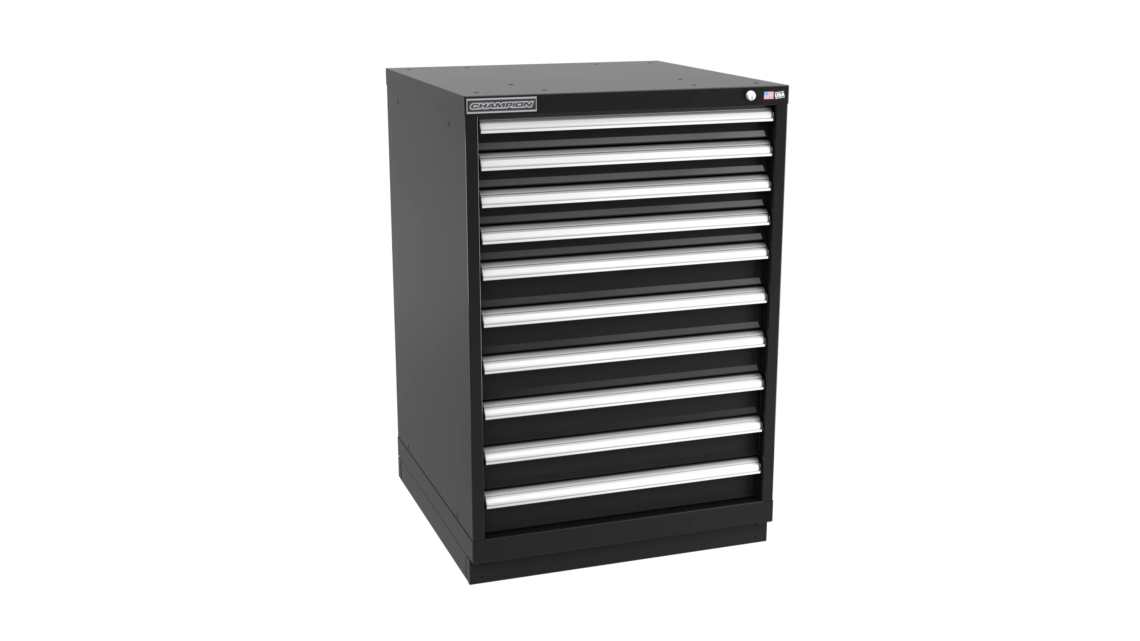 Champion Tool 10-Drawer Modular Cabinet, 28-1/4 W x 41-3/4 H x 28-1/2 D in - CM SW1800-1001-ILC-FTB Champion Tool Storage