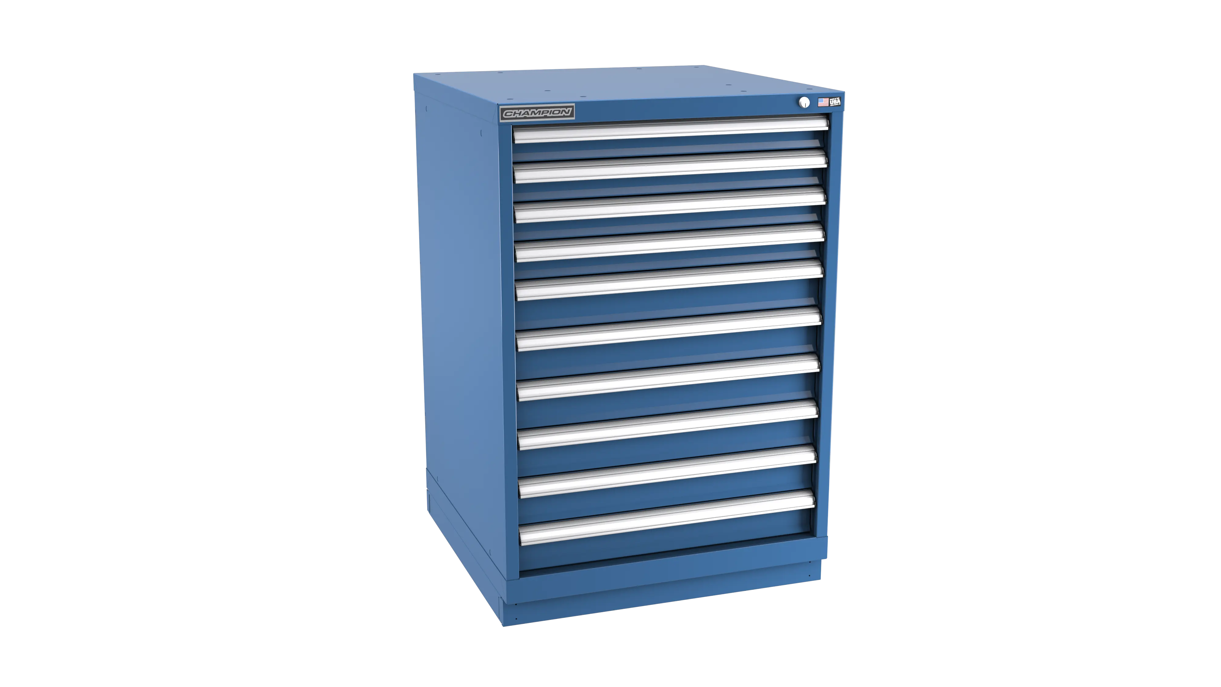 Champion Tool 10-Drawer Modular Cabinet, 28-1/4 W x 41-3/4 H x 28-1/2 D in - CM SW1800-1001-ILC-FTB Champion Tool Storage