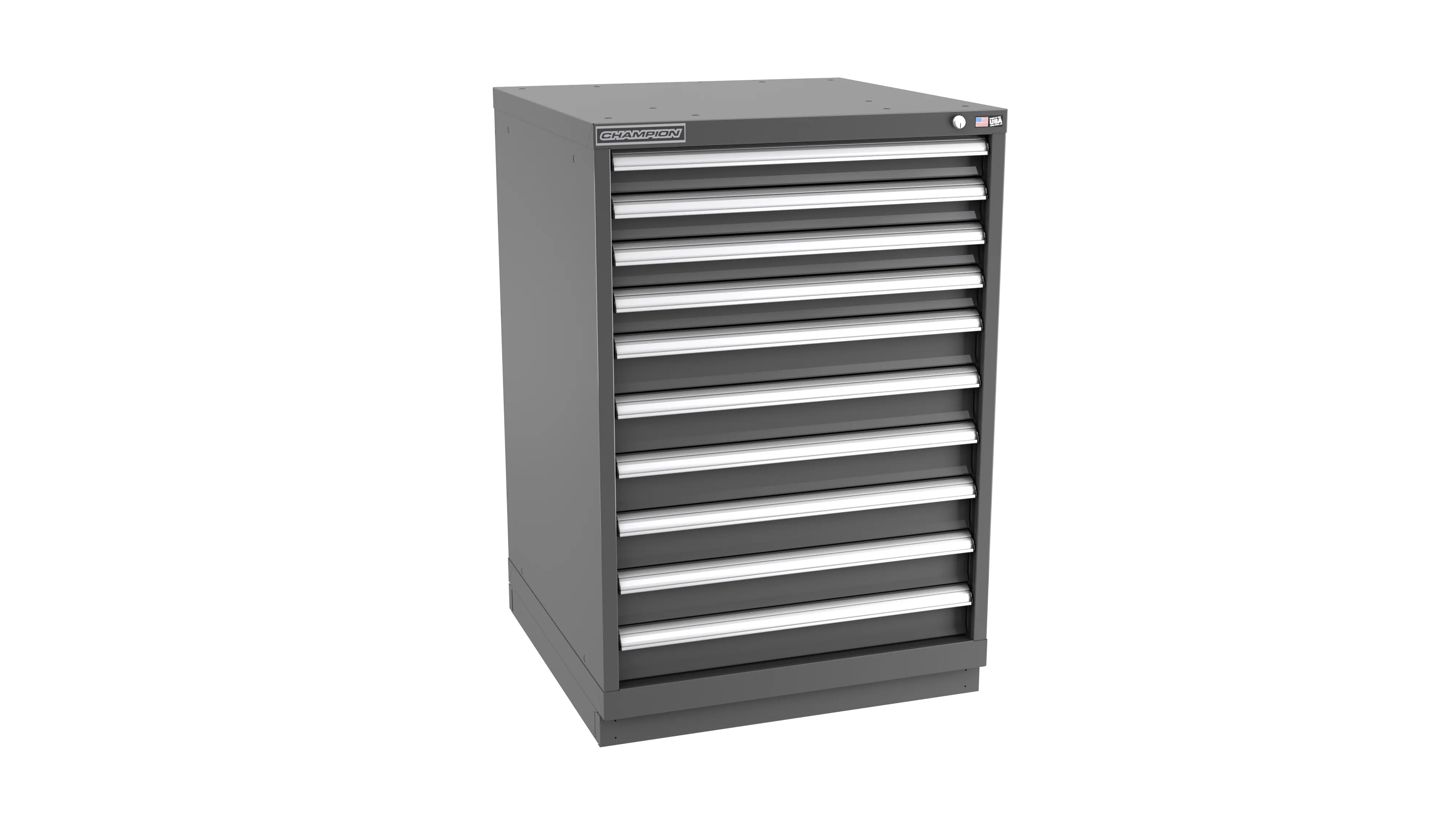Champion Tool 10-Drawer Modular Cabinet, 28-1/4 W x 41-3/4 H x 28-1/2 D in - CM SW1800-1001-ILC-FTB Champion Tool Storage