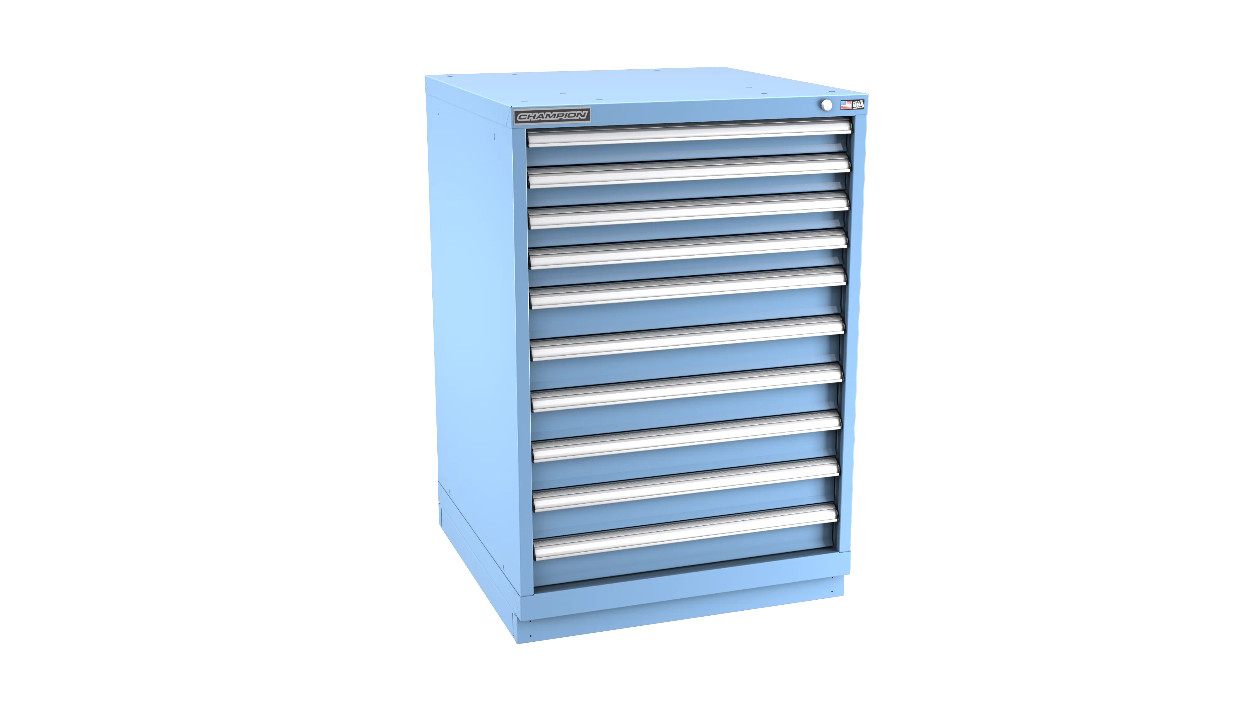 Champion Tool 10-Drawer Modular Cabinet, 28-1/4 W x 41-3/4 H x 28-1/2 D in - CM SW1800-1001-ILC-FTB Champion Tool Storage