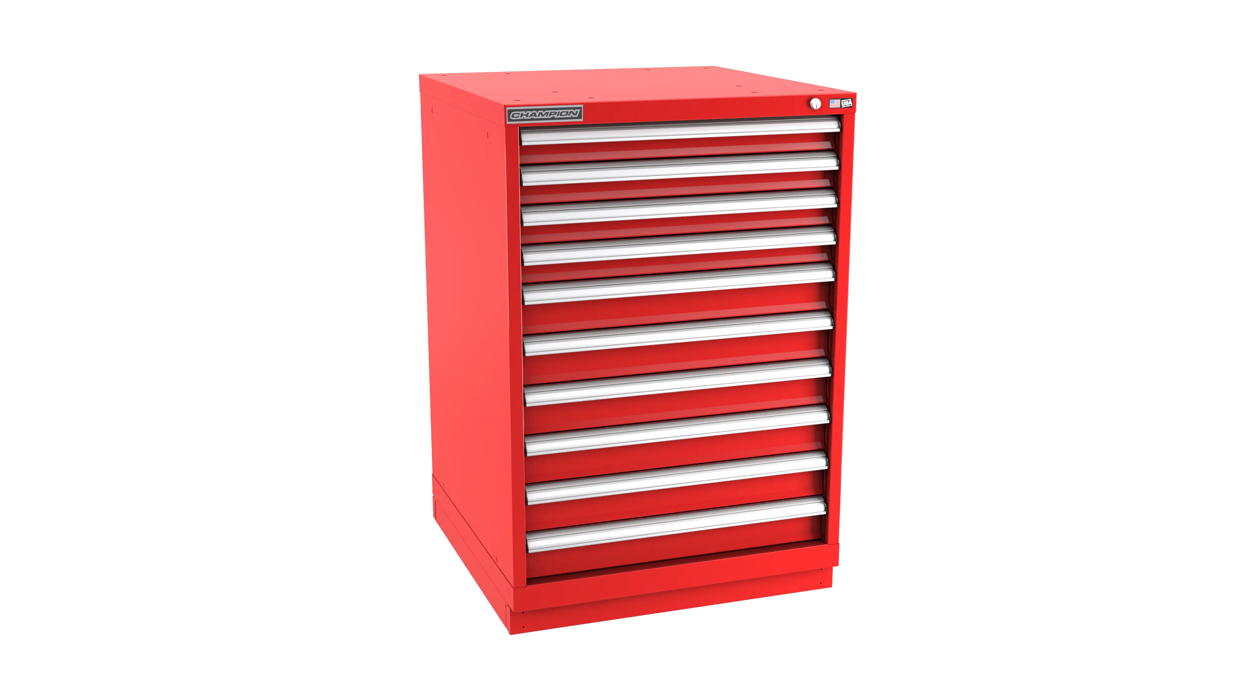 Champion Tool 10-Drawer Modular Cabinet, 28-1/4 W x 41-3/4 H x 28-1/2 D in - CM SW1800-1001-ILC-FTB Champion Tool Storage